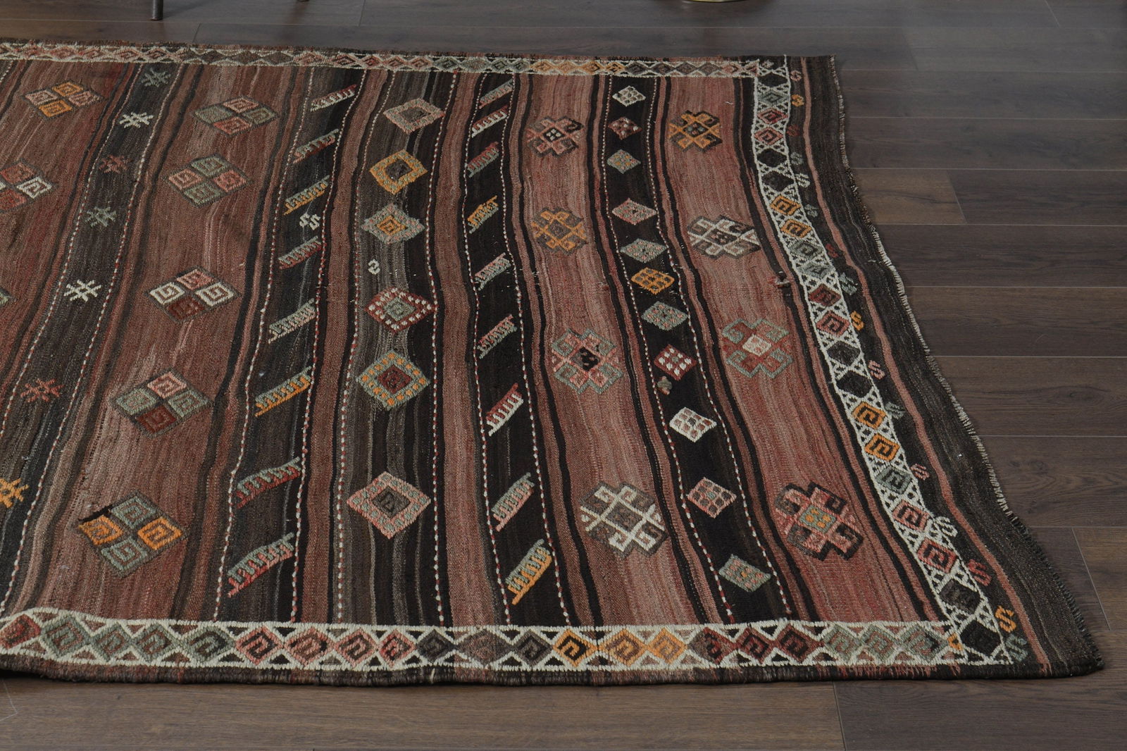 5'6x12'4 ft, TURKISH OUSHAK RUG - 6