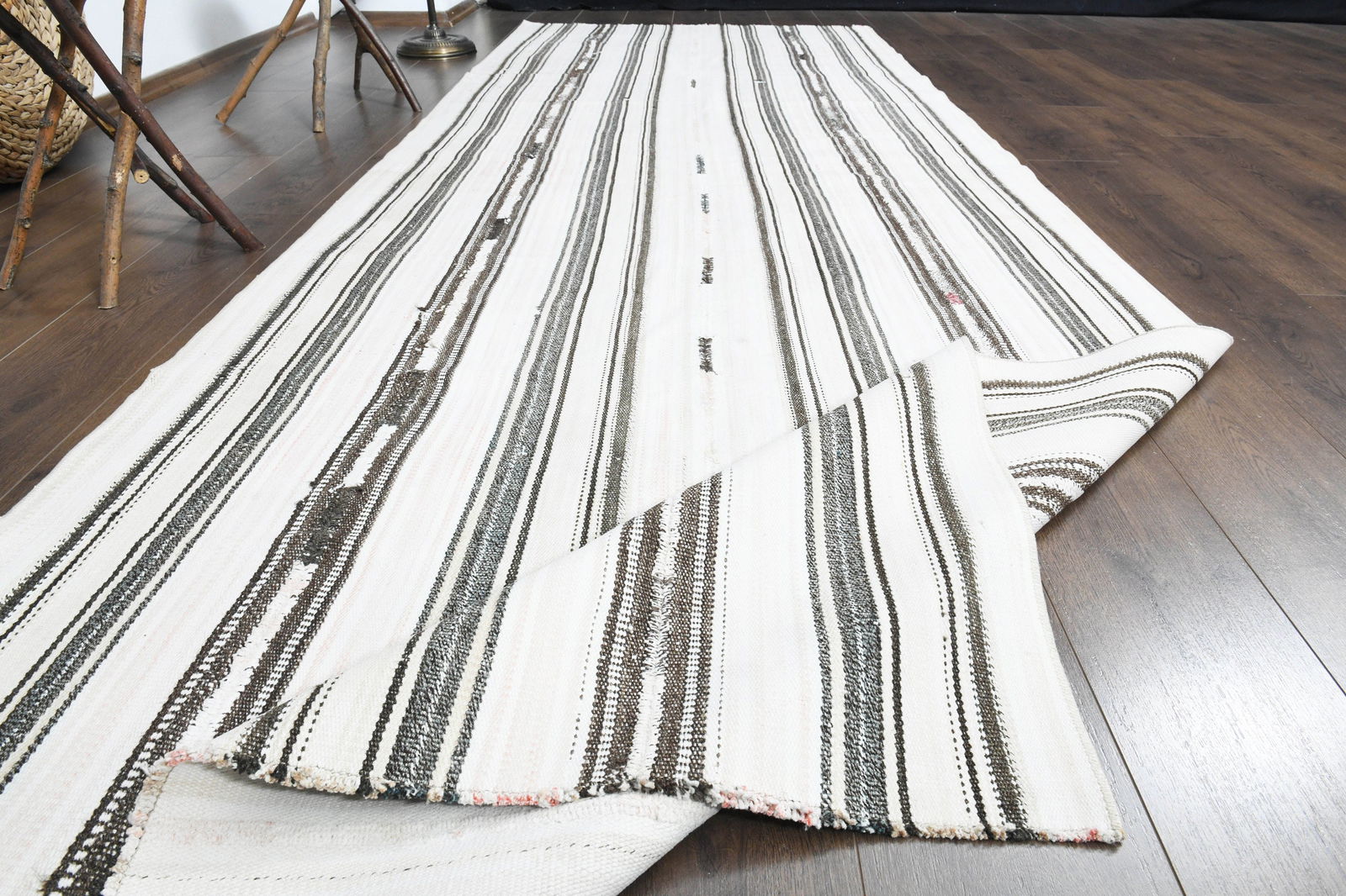 4'3x12'3 ft, TURKISH RUNNER, Vintage - 4