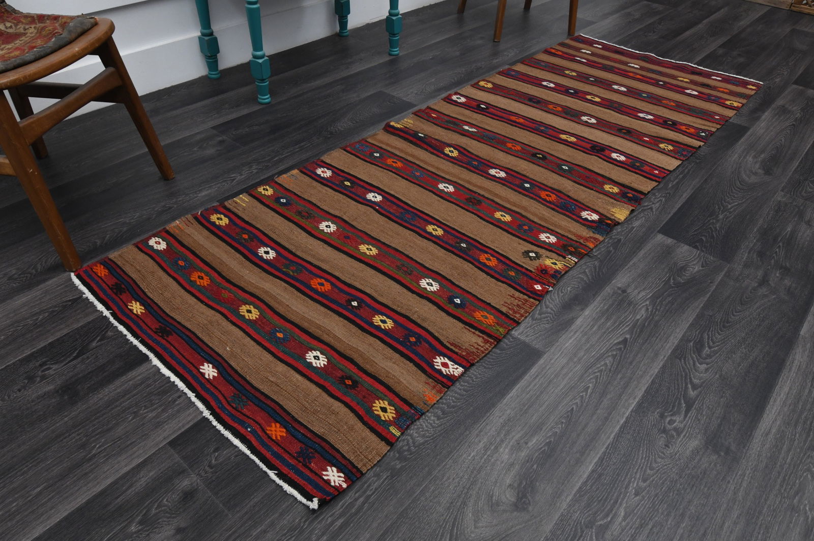 2.9x8.3 ft, TURKISH KILIM Runner - 2