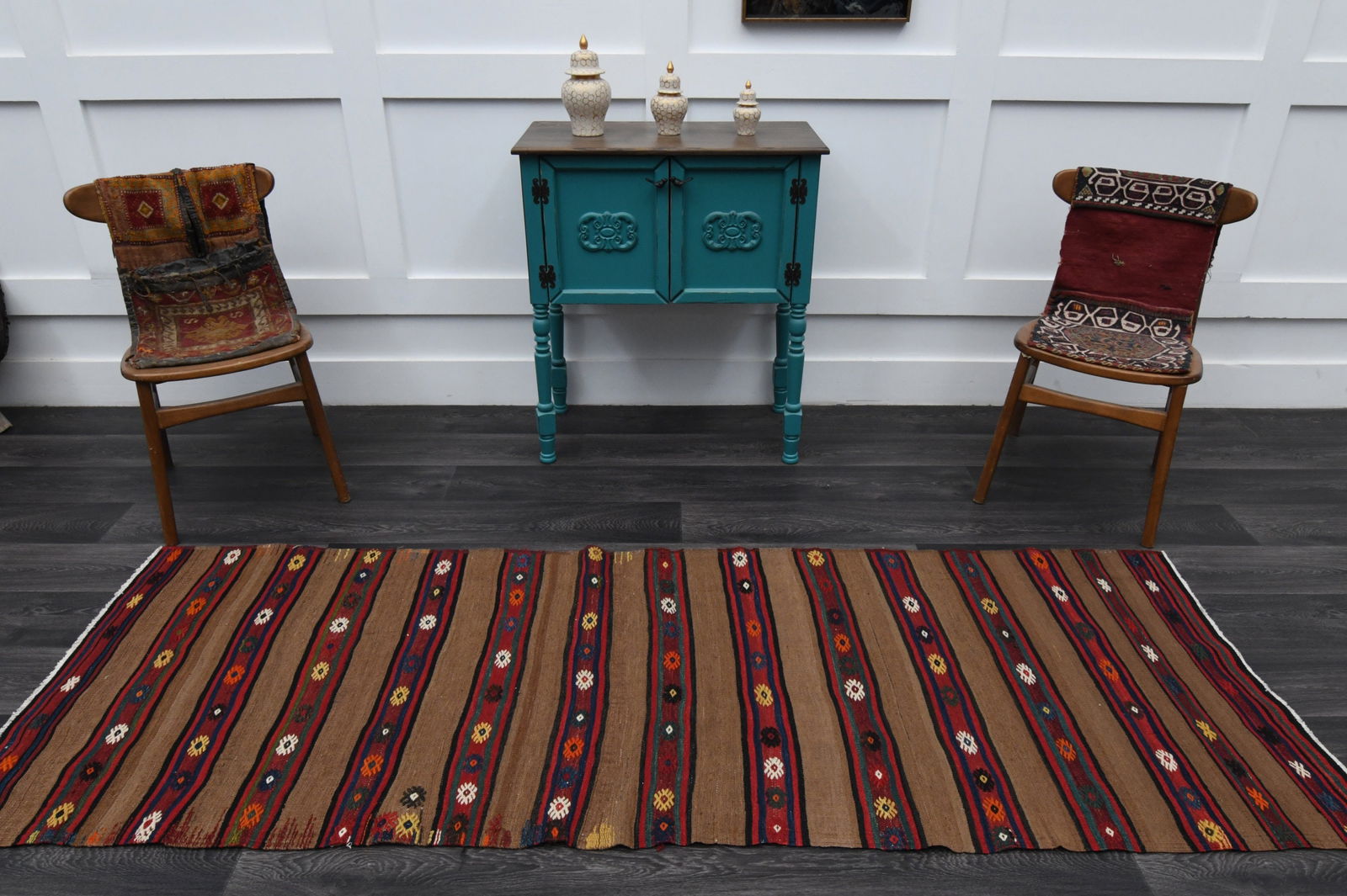 2.9x8.3 ft, TURKISH KILIM Runner - 3