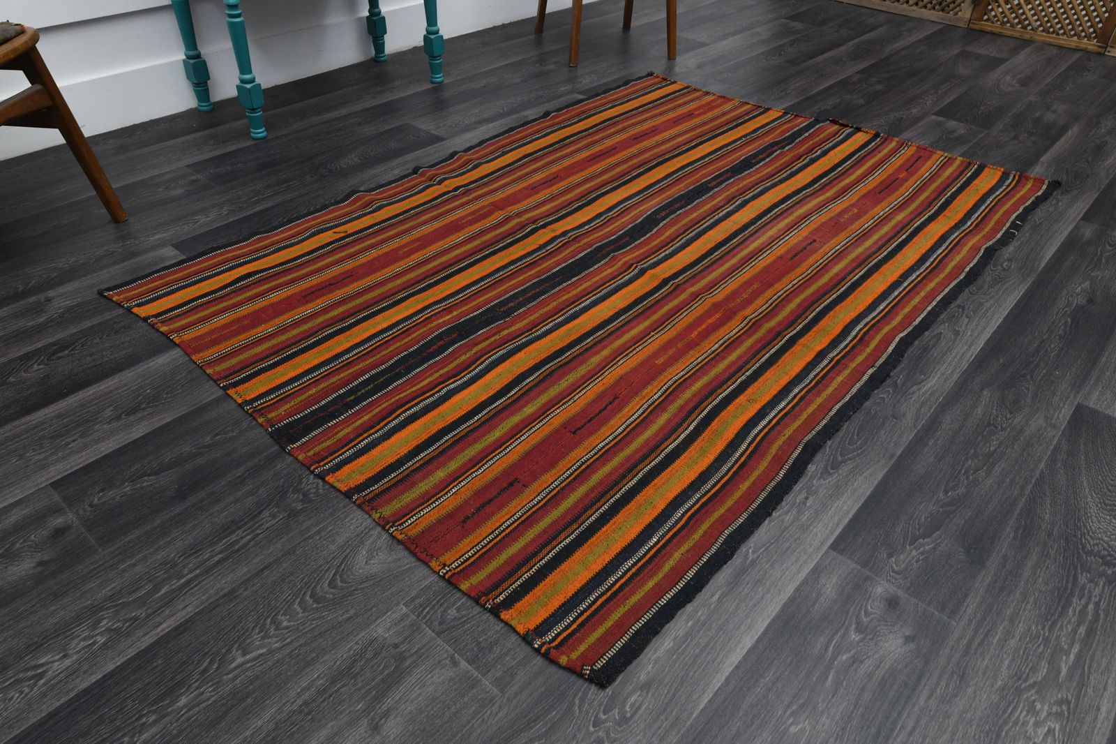 4.7x6.9 ft, TURKISH KILIM Rug - 3