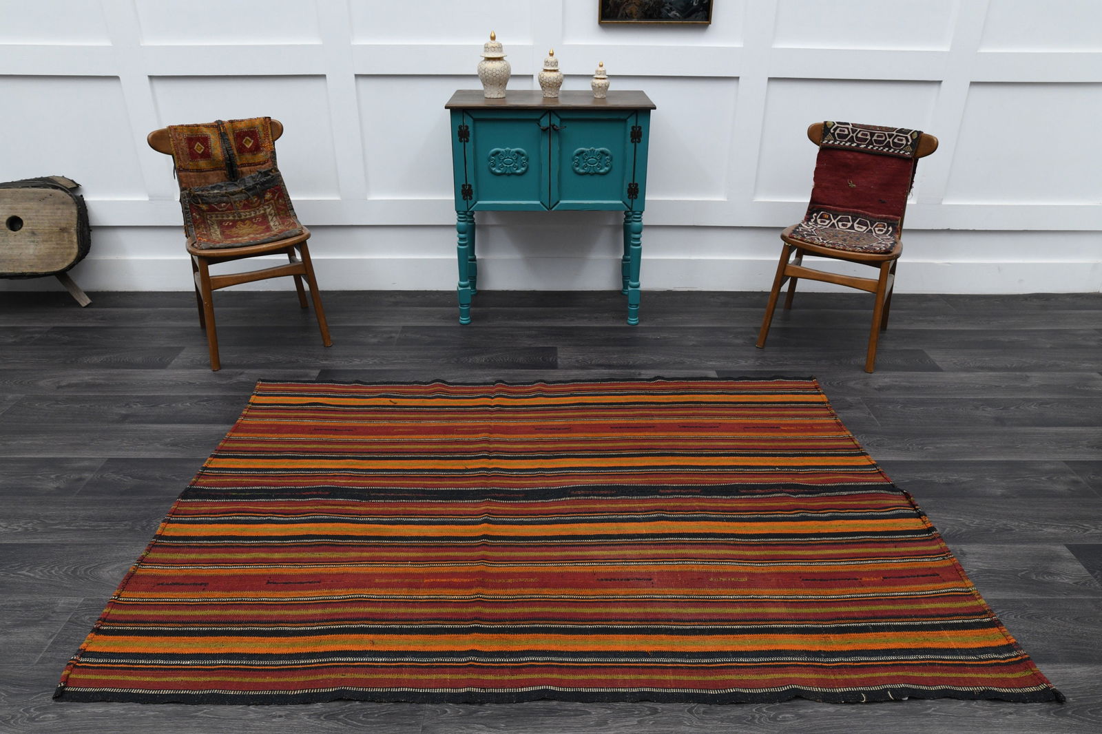 4.7x6.9 ft, TURKISH KILIM Rug - 4