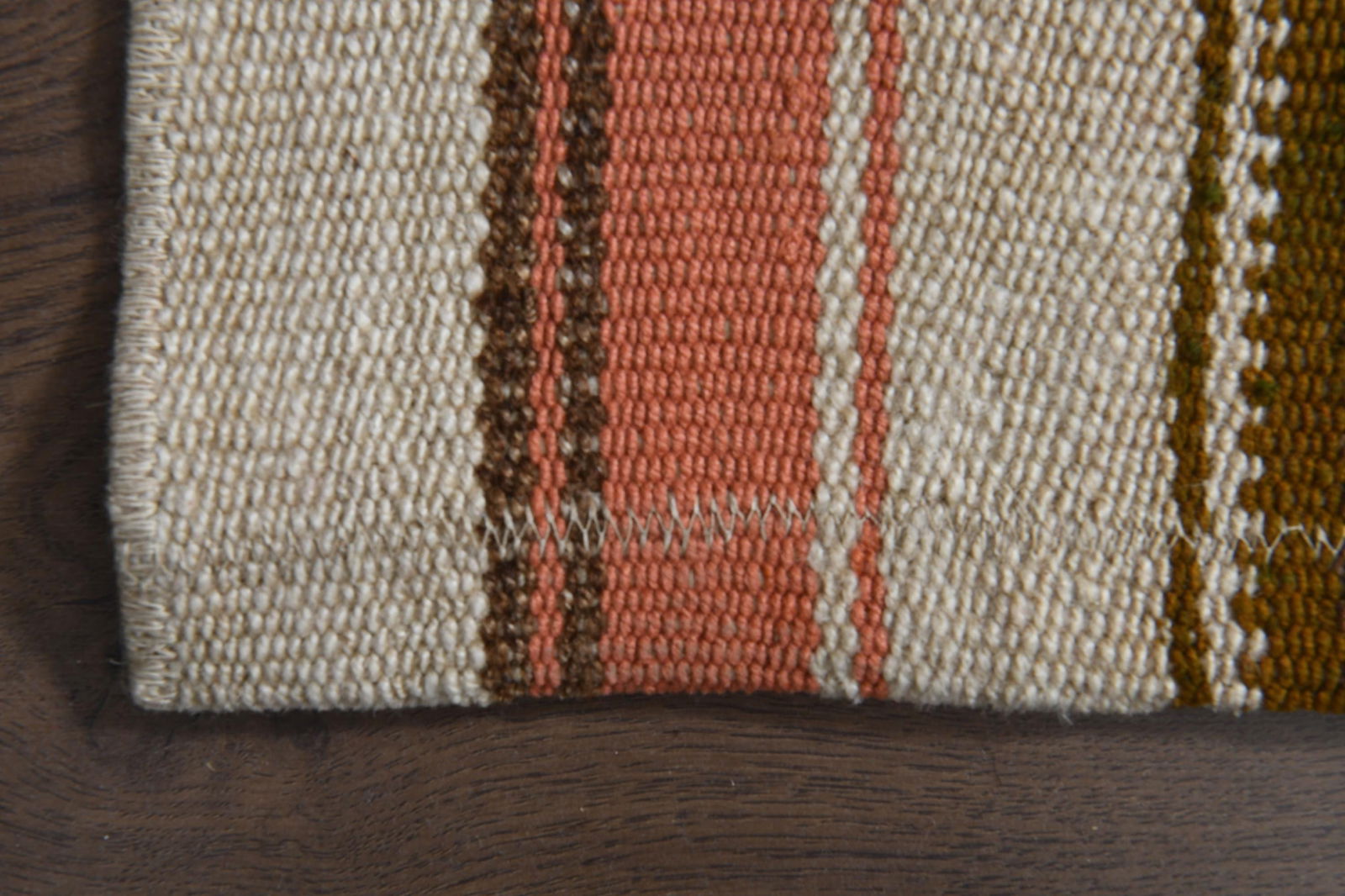 3'9x7'6 ft, STRIPED, Vintage Turkish Kilim - 6