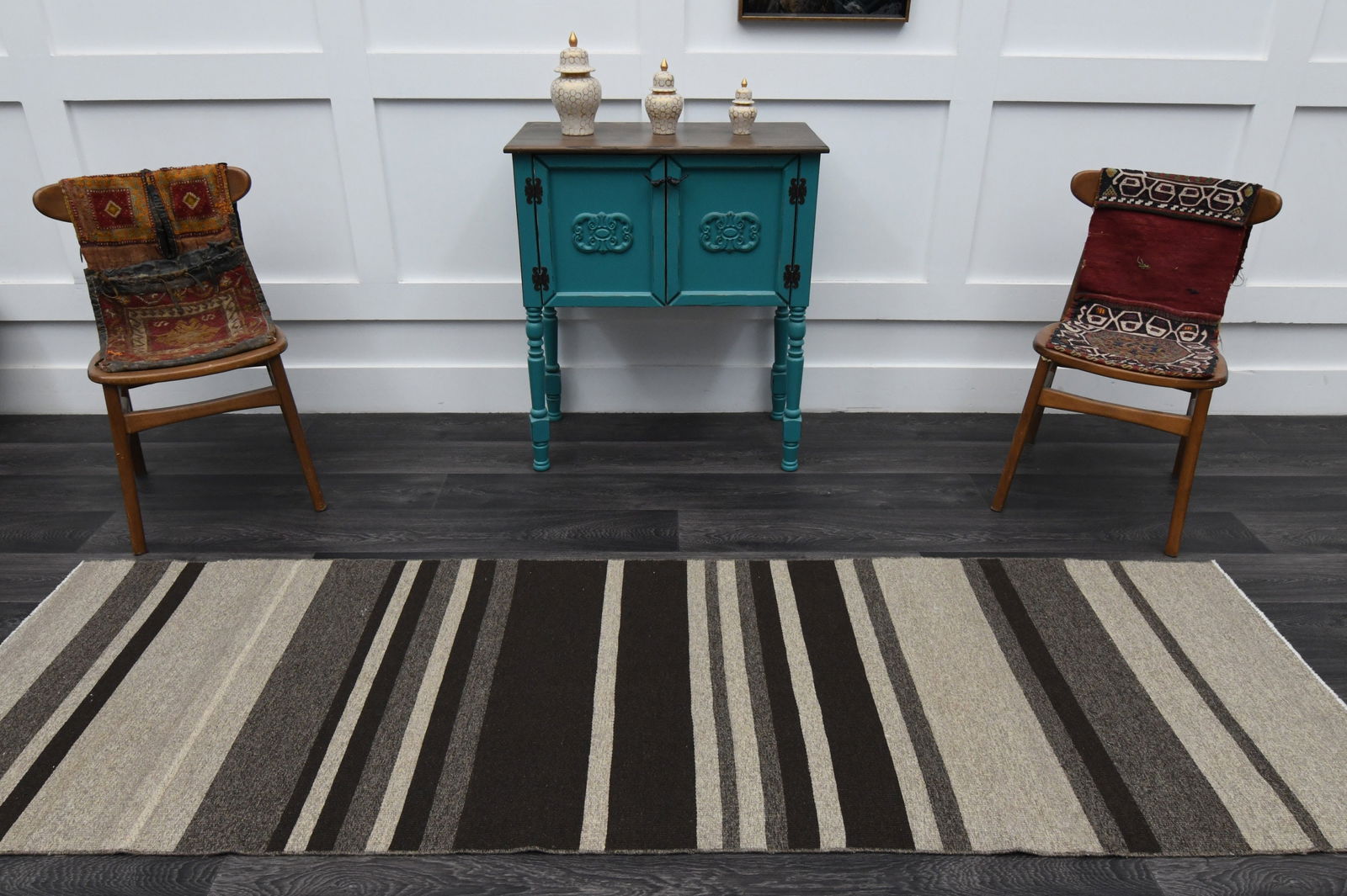 2.7x9 ft, TURKISH KILIM Runner - 3