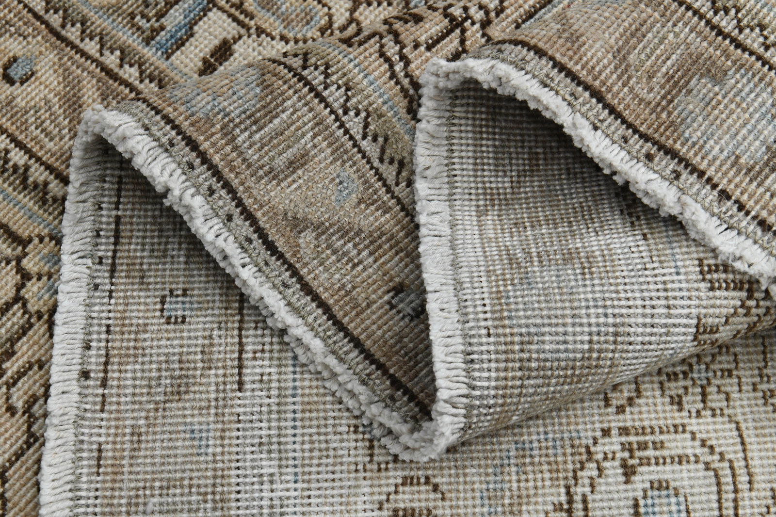 9'4x12'5 ft, BEIGE PERSIAN RUG: Title: 9'4x12'5 ft, BEIGE PERSIAN RUG Description: This Turkish one-of-a-kind Anatolian Vintage Rug is hand-knotted and handwoven by the most skilled artisans who use pure wool, in muted, natural tone