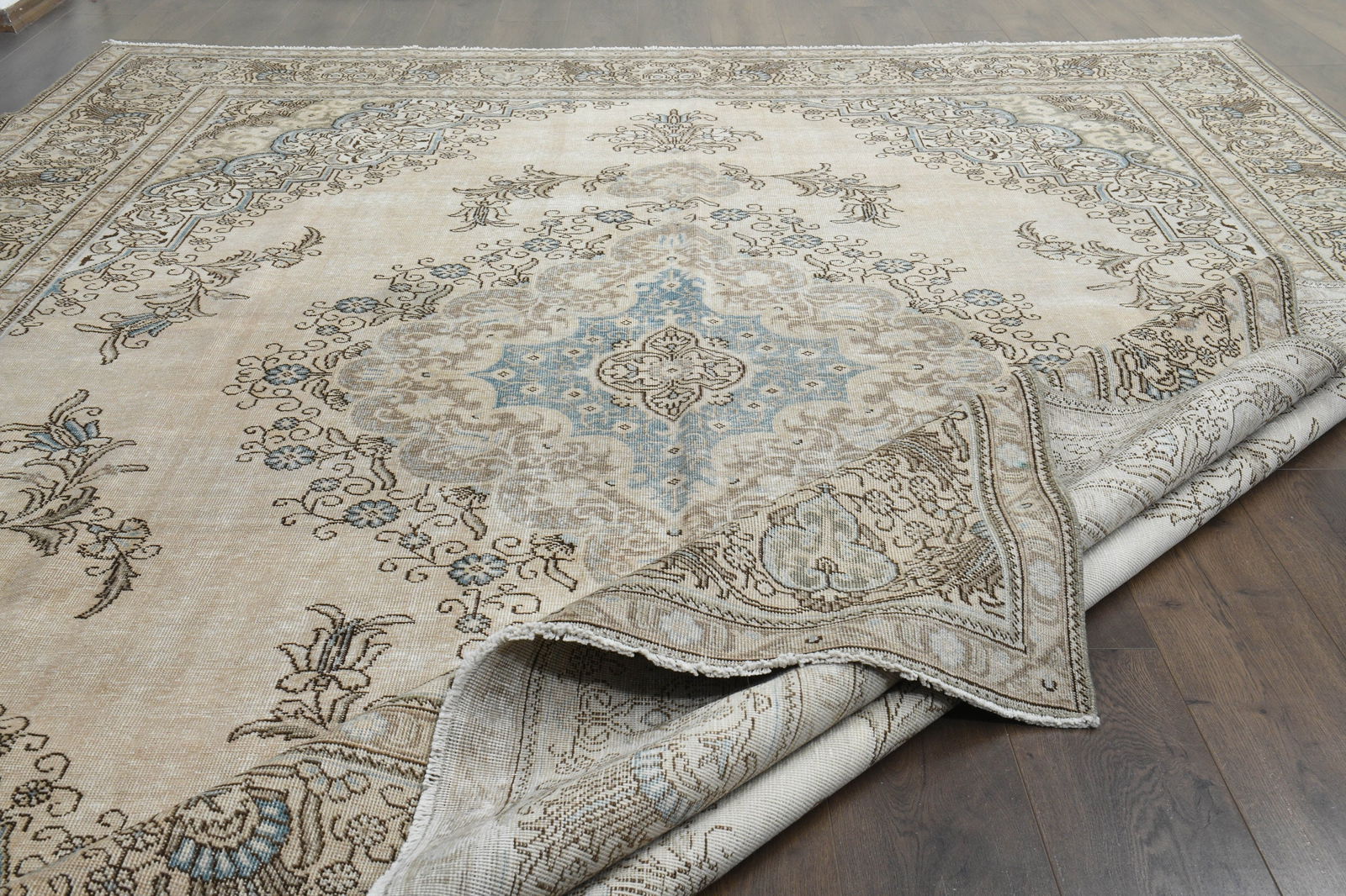 9'4x12'5 ft, BEIGE PERSIAN RUG - 4
