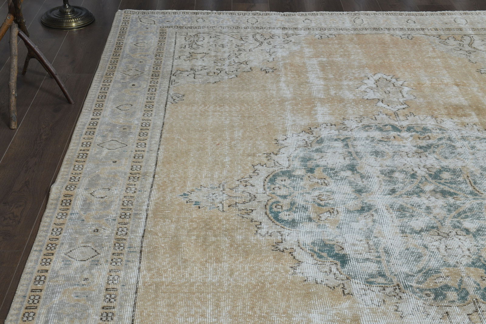 7.7x11.1 ft, ORANGE ORIENTAL RUG - 3