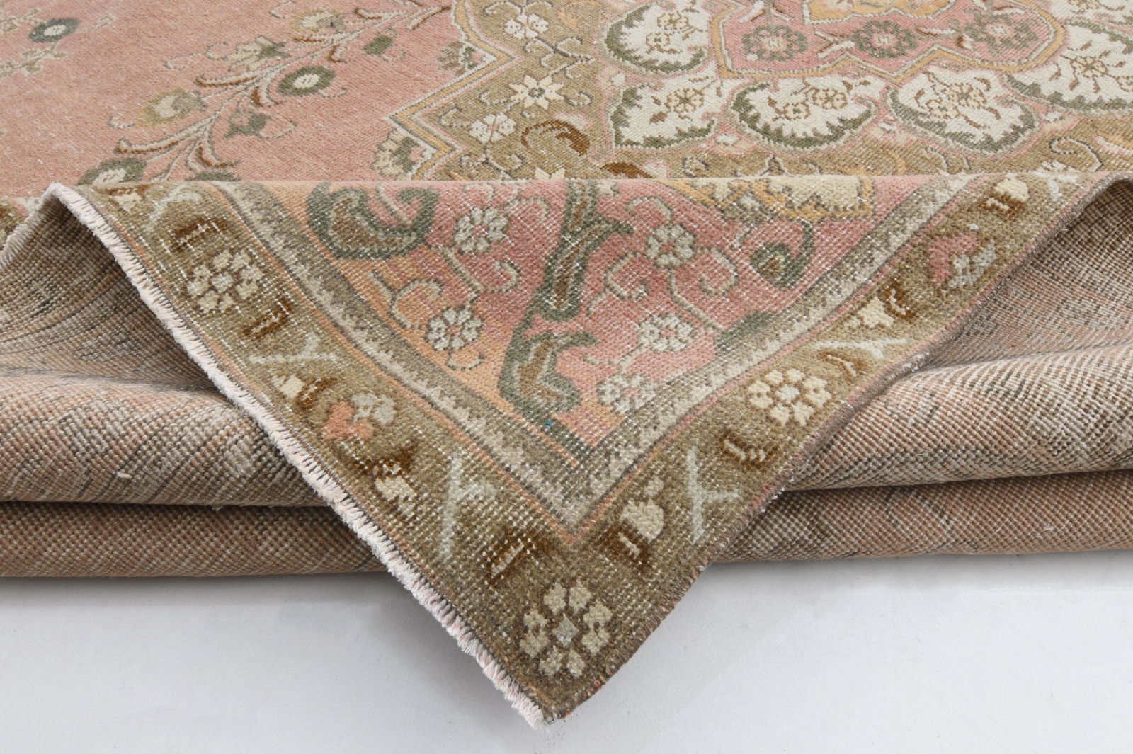 9'2x12'1 ft, PINK TURKISH RUG - 7