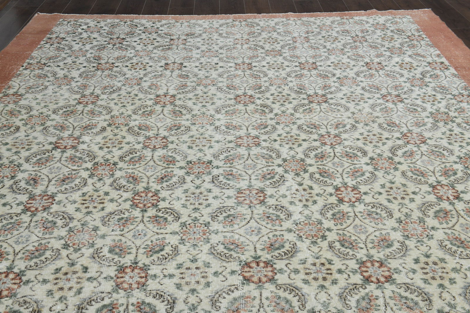 9'4x12'1 ft, BEIGE ORANGE RUG - 4