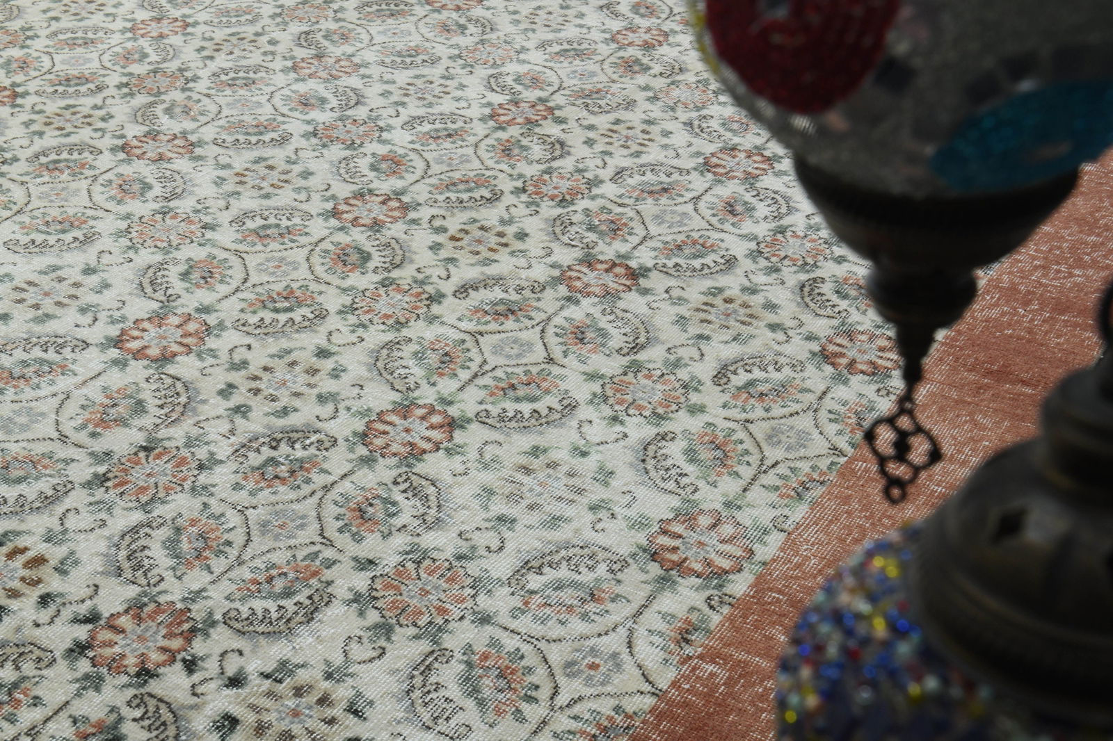 9'4x12'1 ft, BEIGE ORANGE RUG - 7