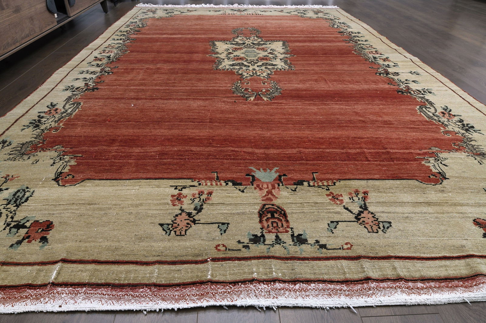 7'8x11'9 ft, ORANGE BEIGE RUG - 5