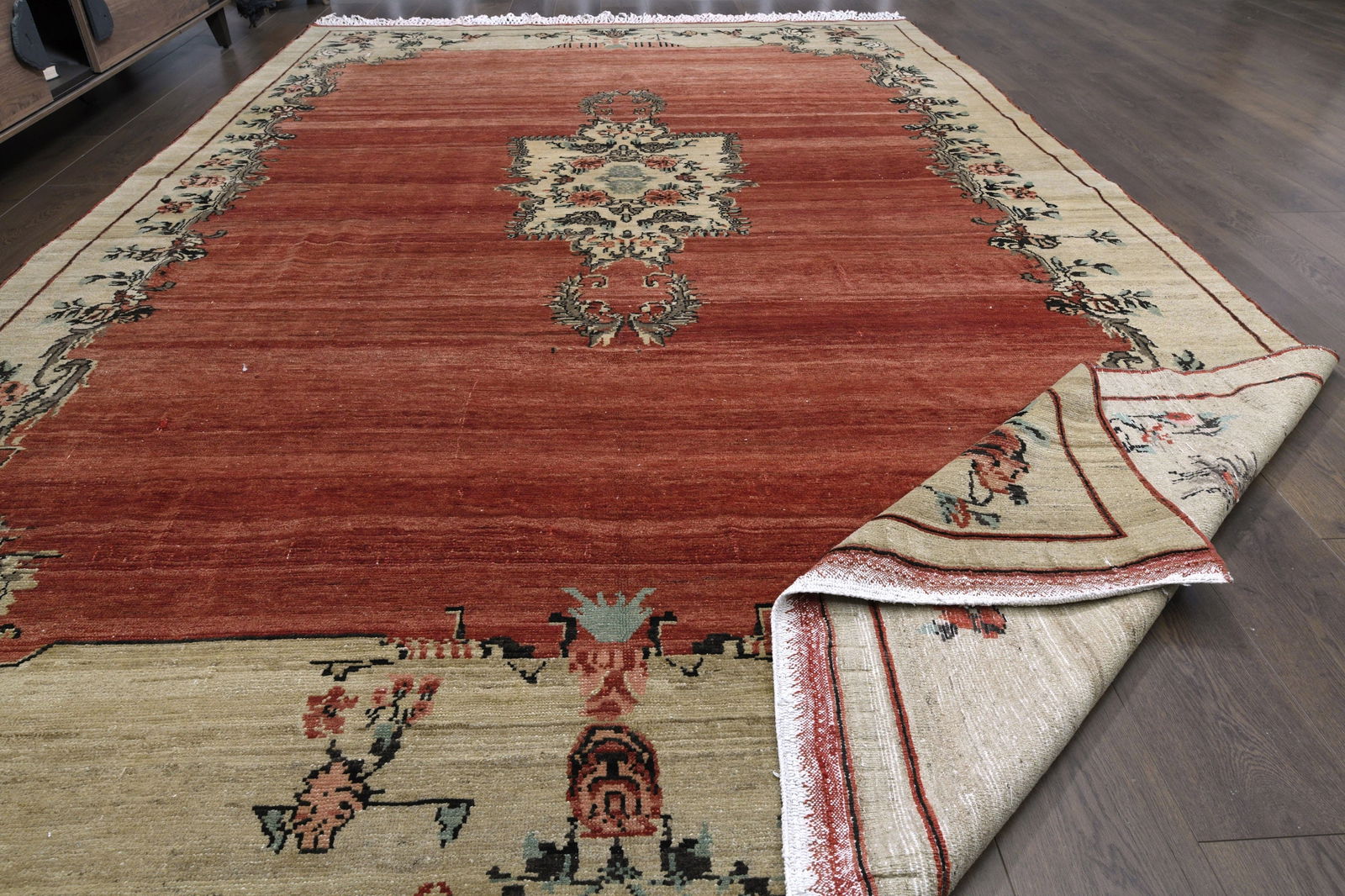 7'8x11'9 ft, ORANGE BEIGE RUG - 6