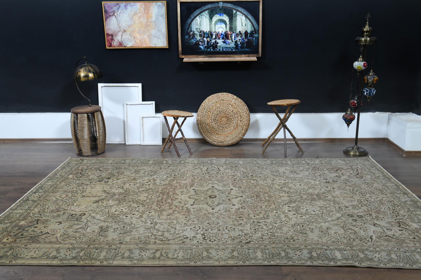 6'4x10'3 ft, OVERSIZED PERSIAN RUG - 9