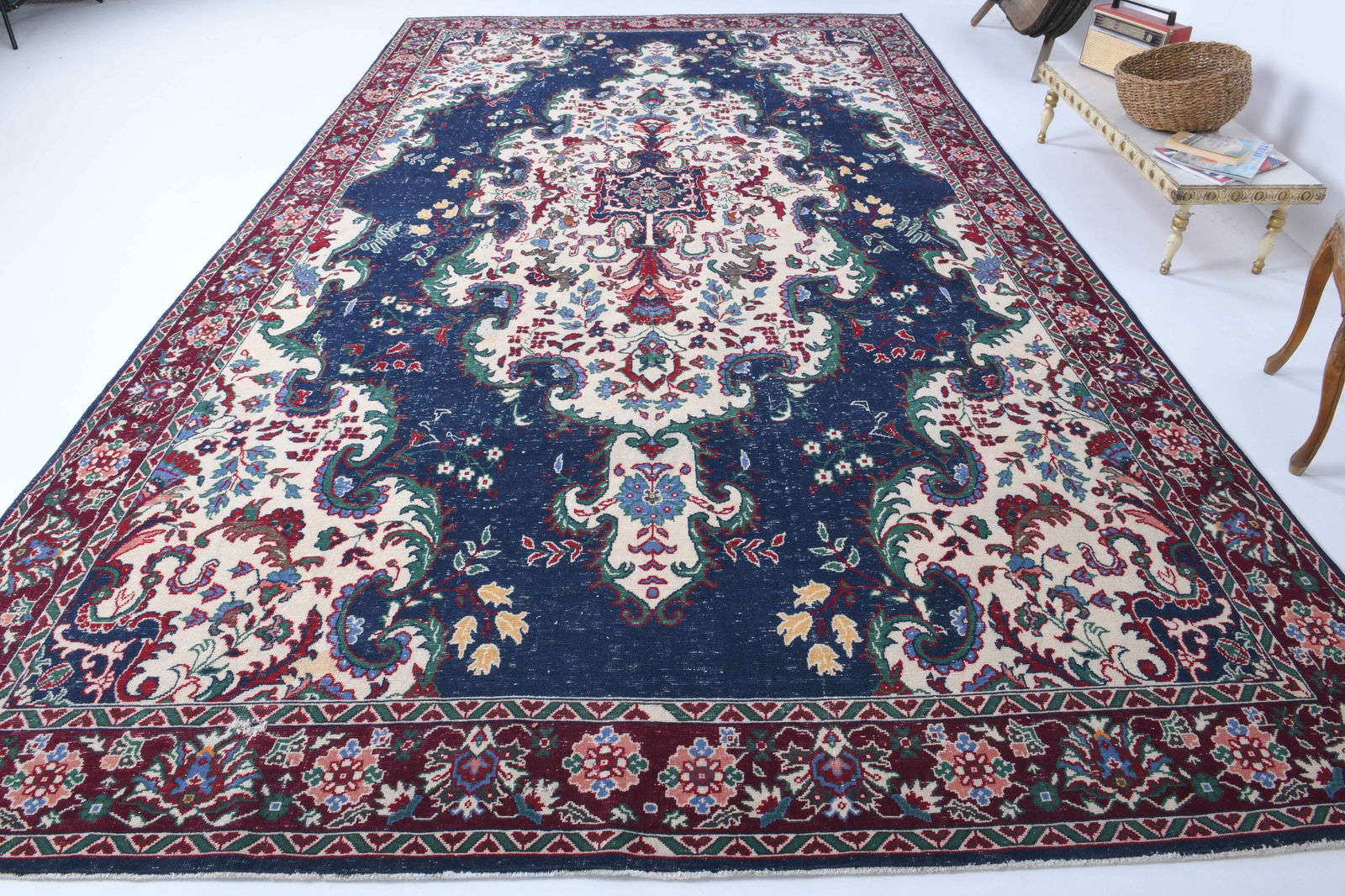 8.7x14.4 ft, TURKISH RUG, Vintage - 7