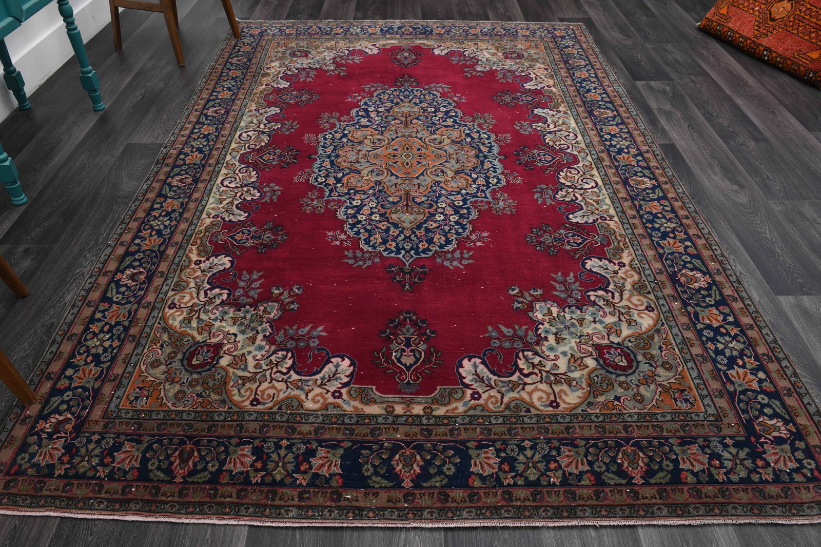 7x10 ft, Vintage Rug, Turkish Rug (1 of 9)