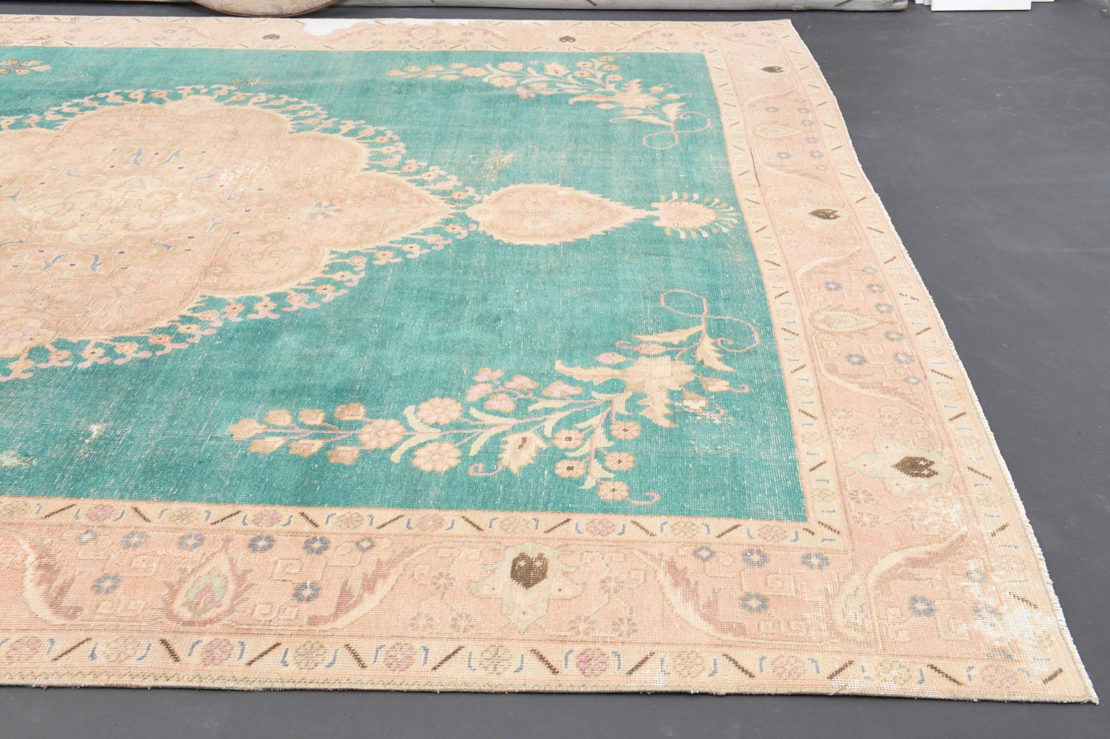 9'7x12'4 TURKISH RUG, Jade Green - 5