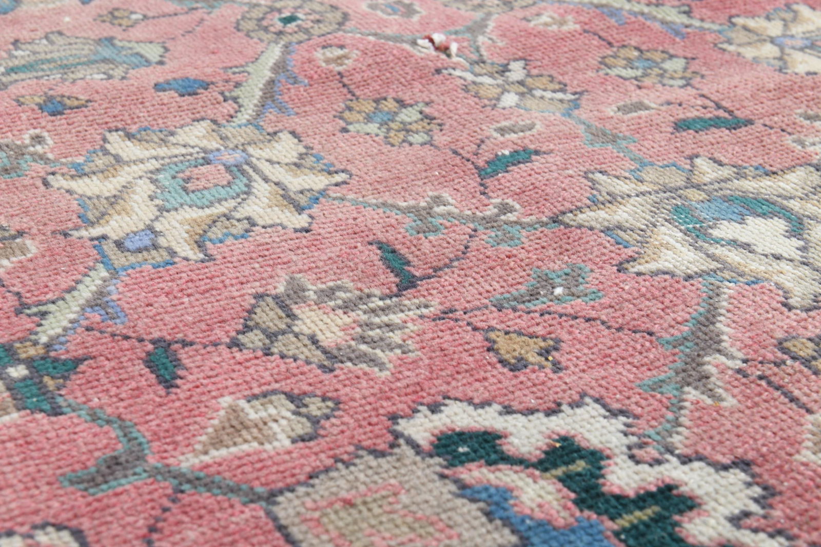 9'3x12'4 ft, PINK OVERSIZED RUG, Vintage Wool - 3