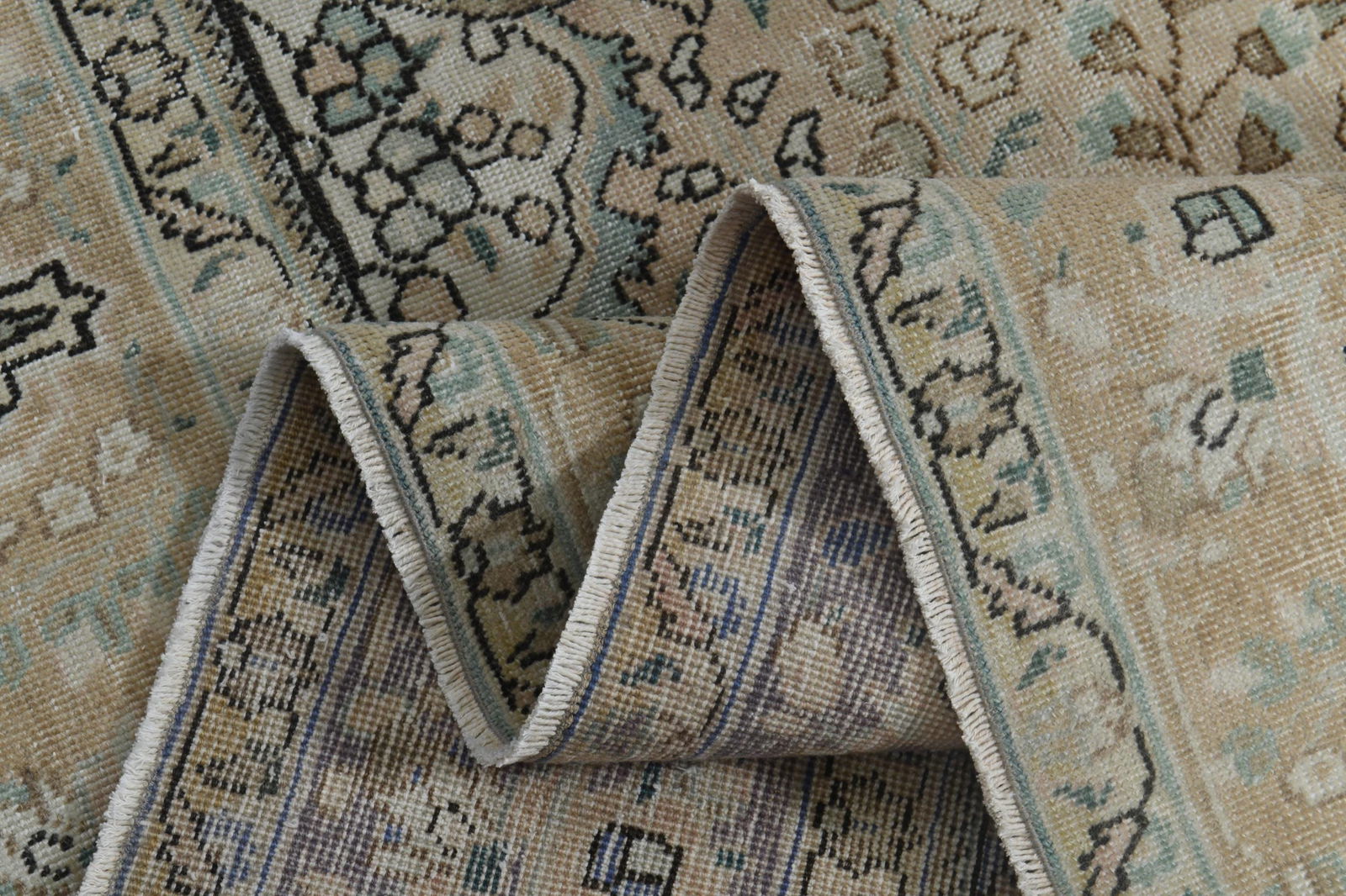 9'7x12'4 ft, BEIGE OVERSIZED RUG, Vintage Wool (1 of 10)