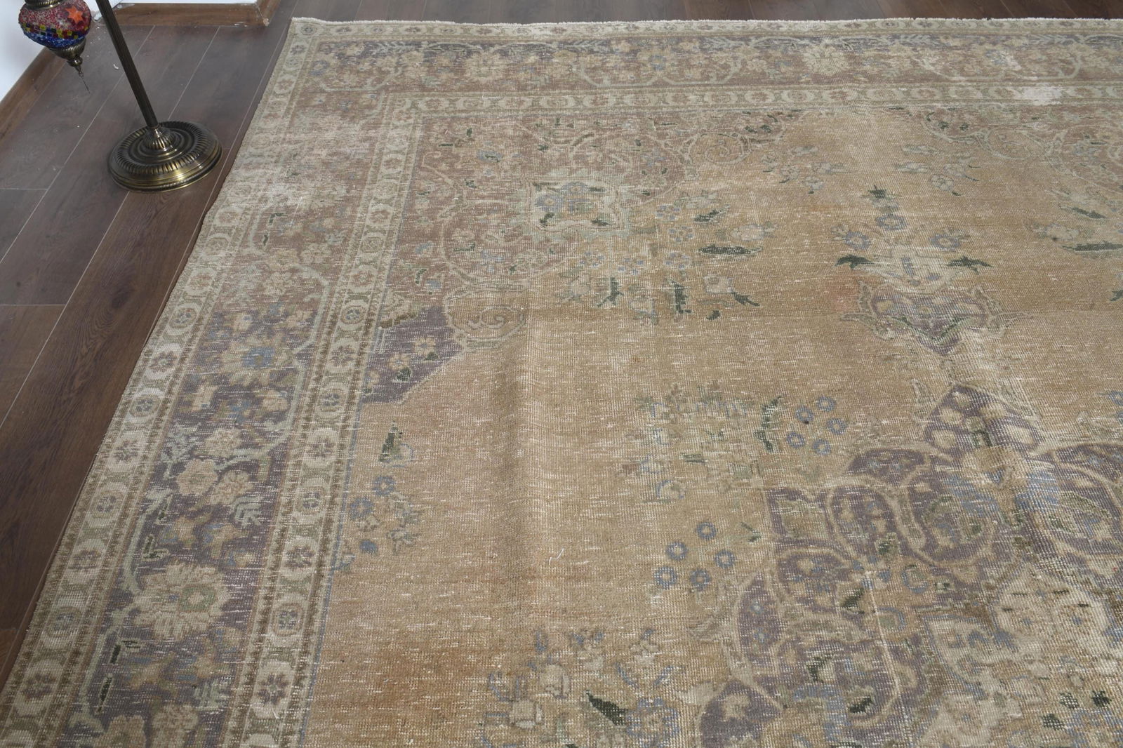 9'7x12'9 ft, ORANGE OVERSIZED RUG, Vintage Décor - 8