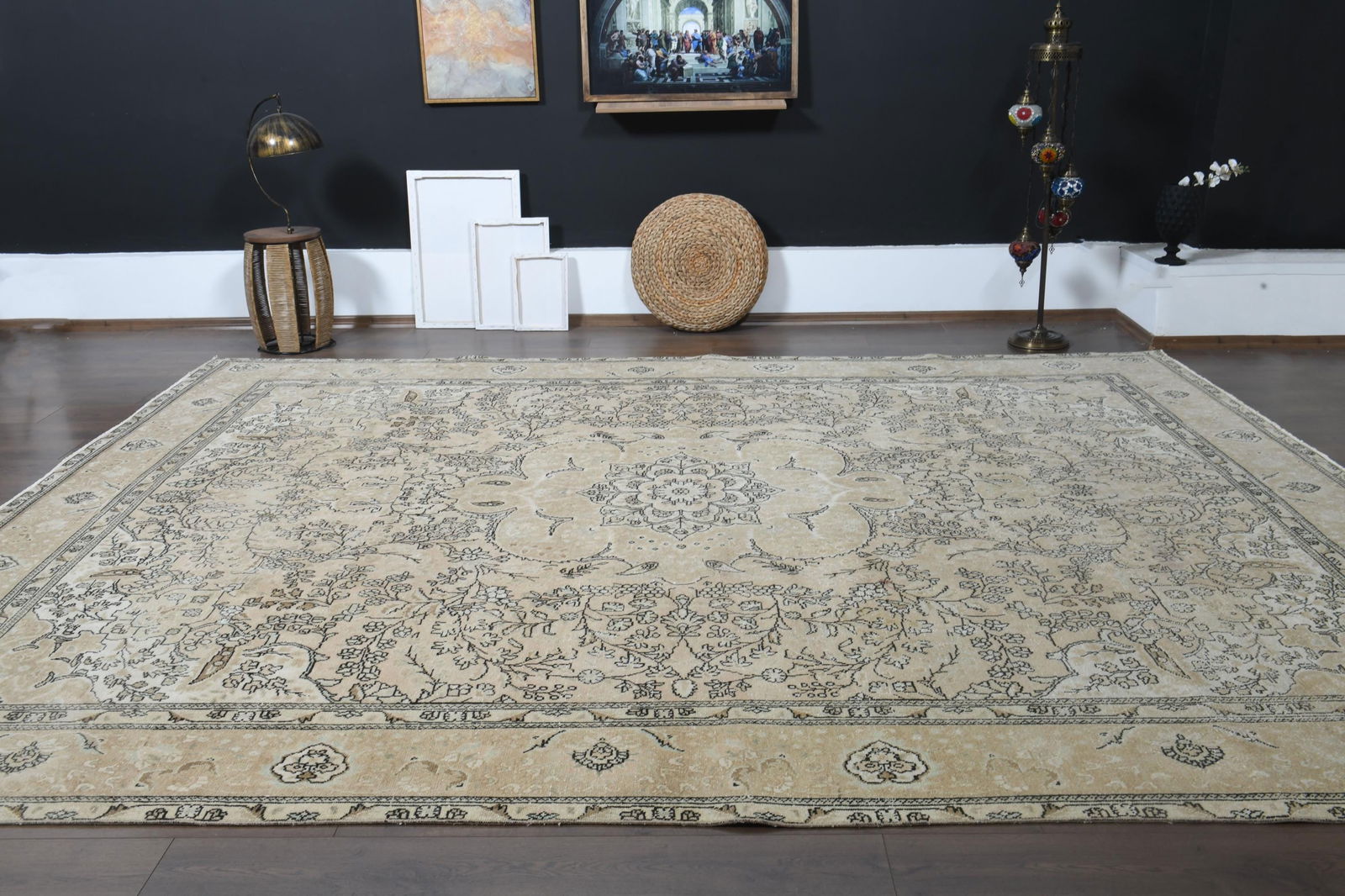 9'9x12'9 ft, OVERSIZED ORANGE BROWN, Minimalist - 10