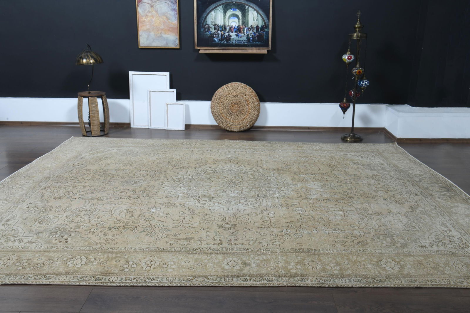9'3x12'4 ft, VINTAGE PERSIAN RUG - 10