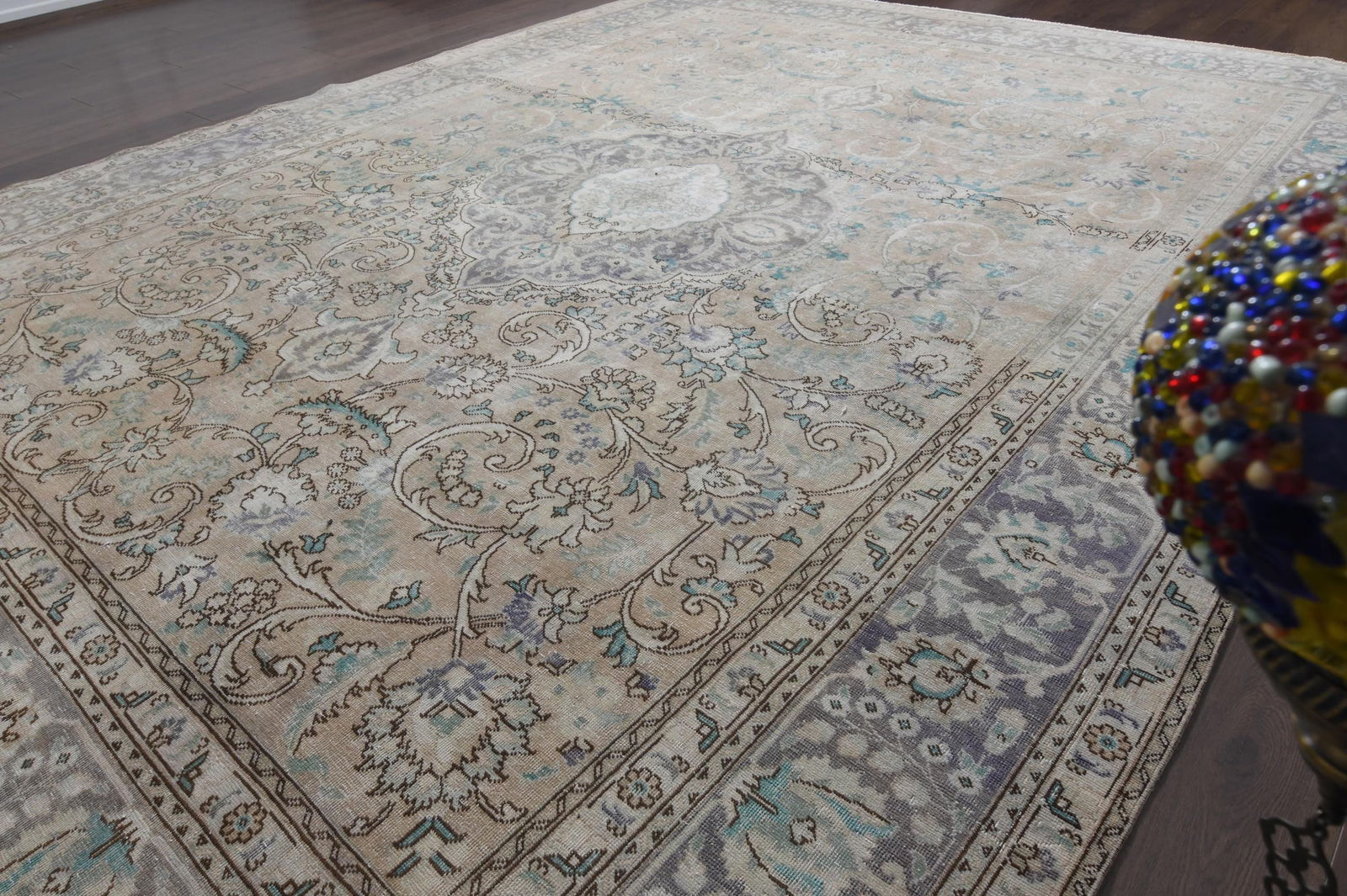 9.8x12.6 ft, NEUTRAL PERSIAN RUG - 8
