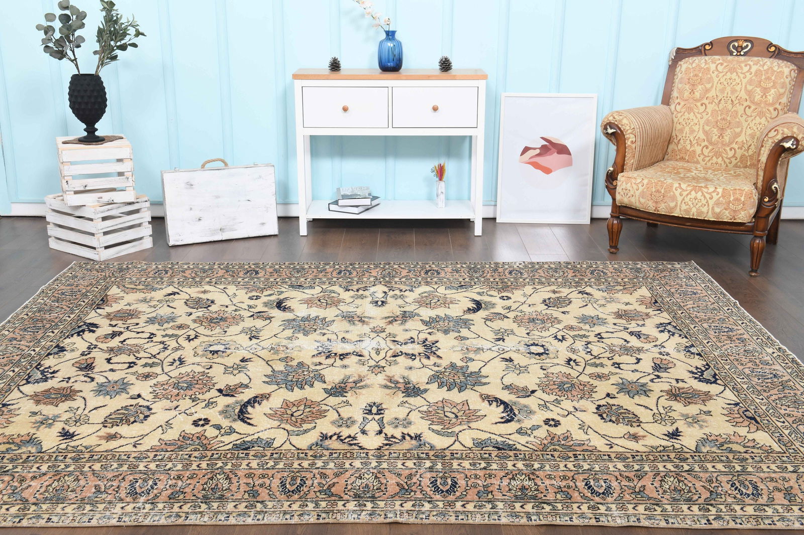 7x9'7 ft, TURKISH AREA RUG - 7