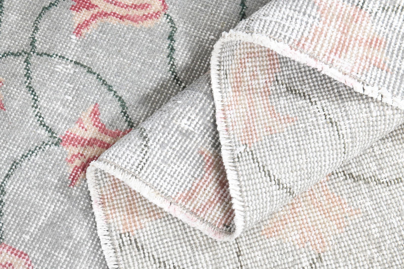 6'6x9'8 ft, GRAY FLORAL RUG (1 of 10)