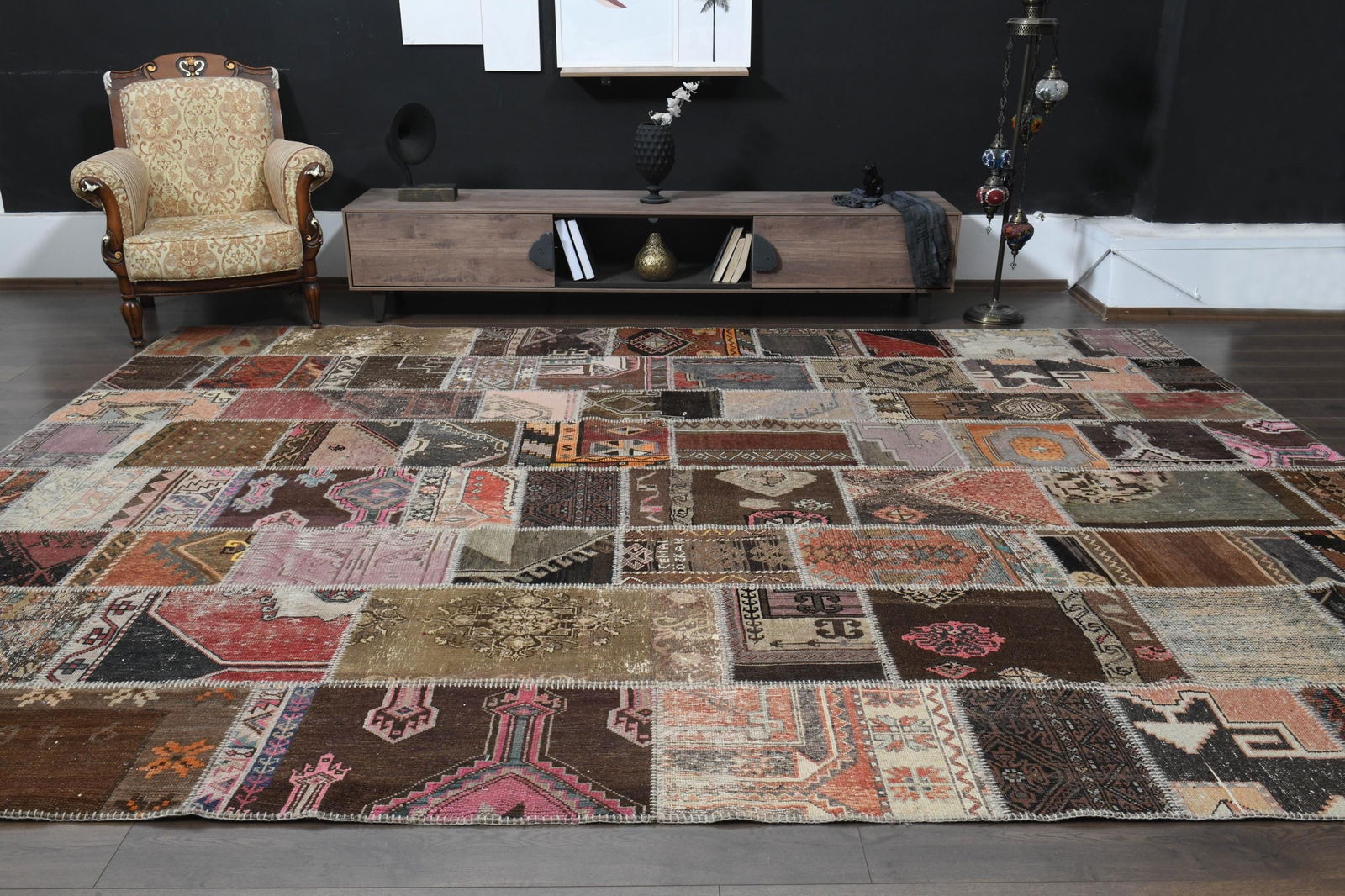 9'9x13'2 ft, PATCHWORK LARGE RUG (1 of 10)