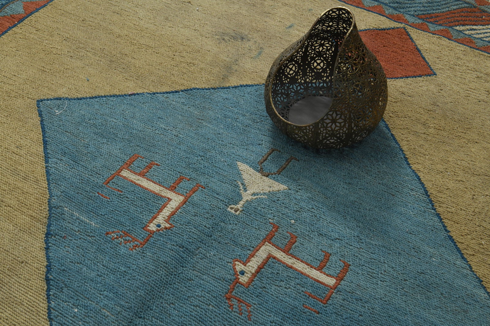 4'7x6'3, YELLOW BLUE OUSHAK - 10