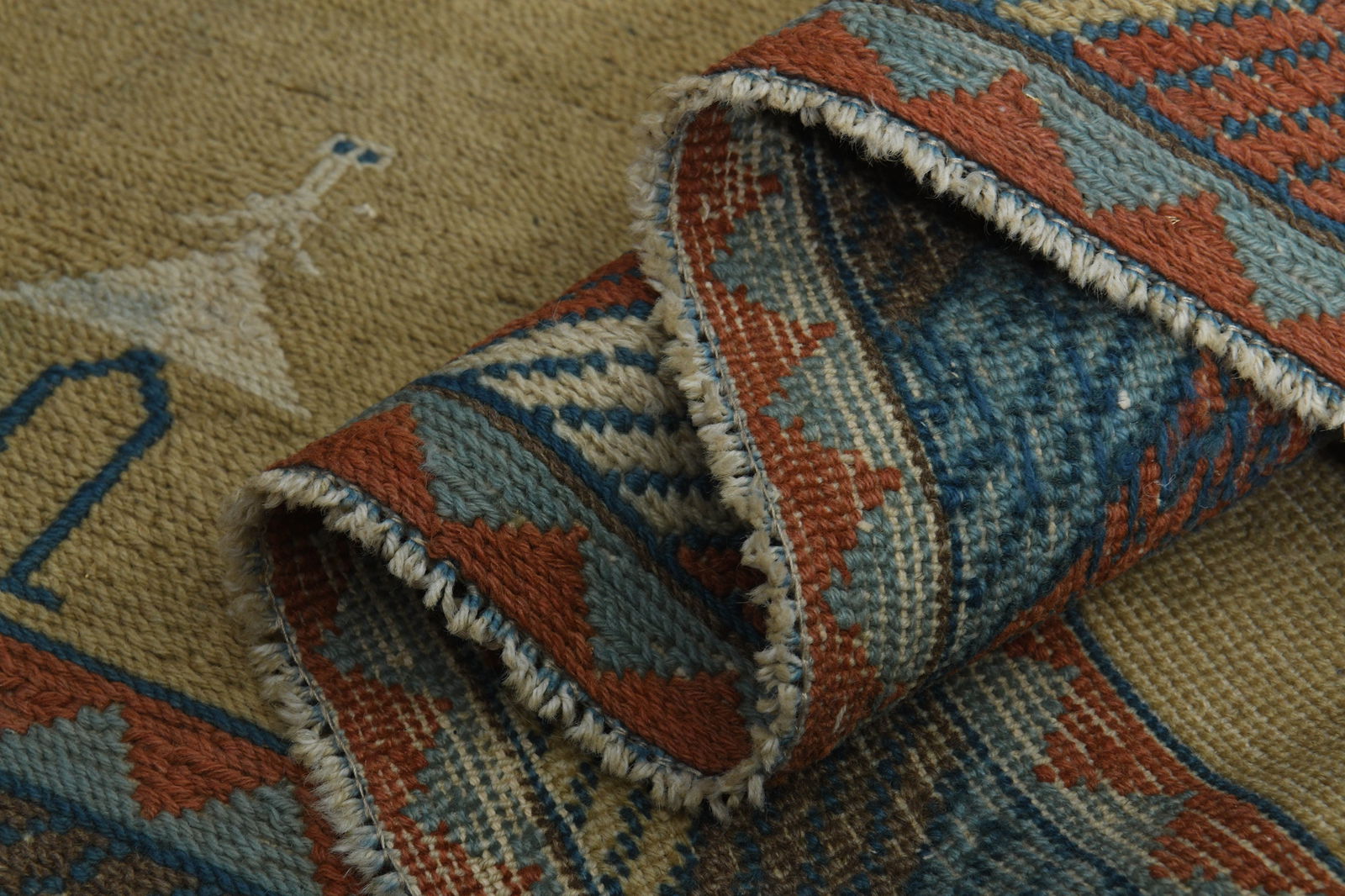 4'7x6'3, YELLOW BLUE OUSHAK - 5