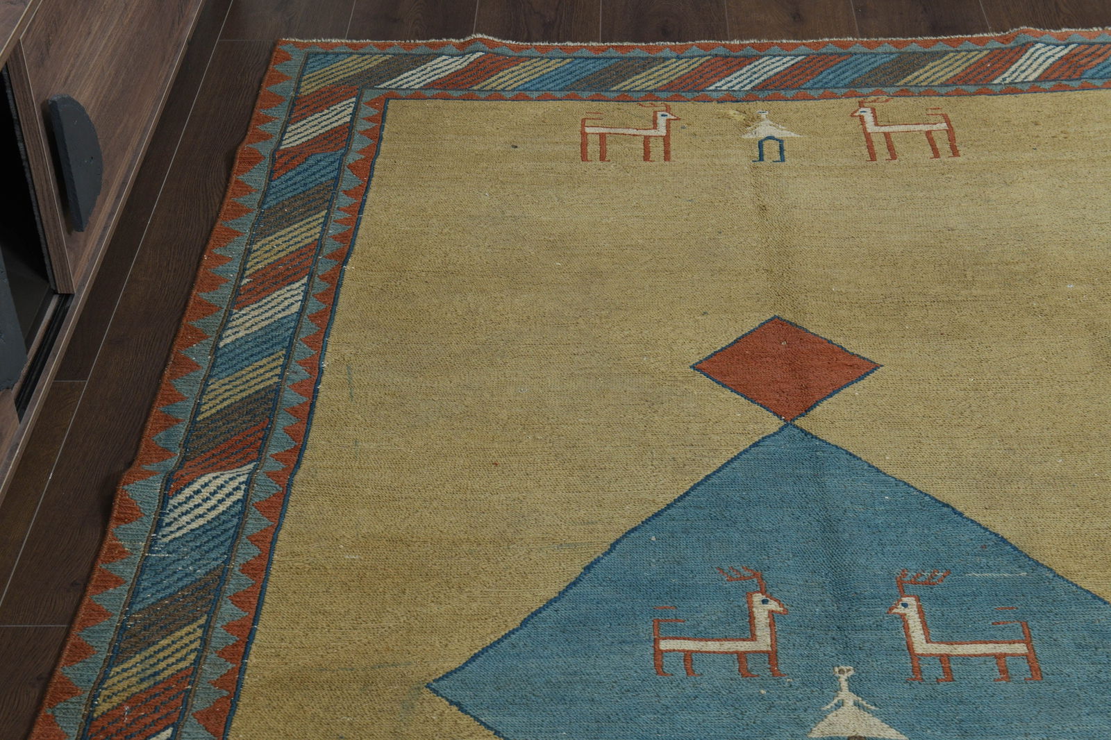 4'7x6'3, YELLOW BLUE OUSHAK - 8