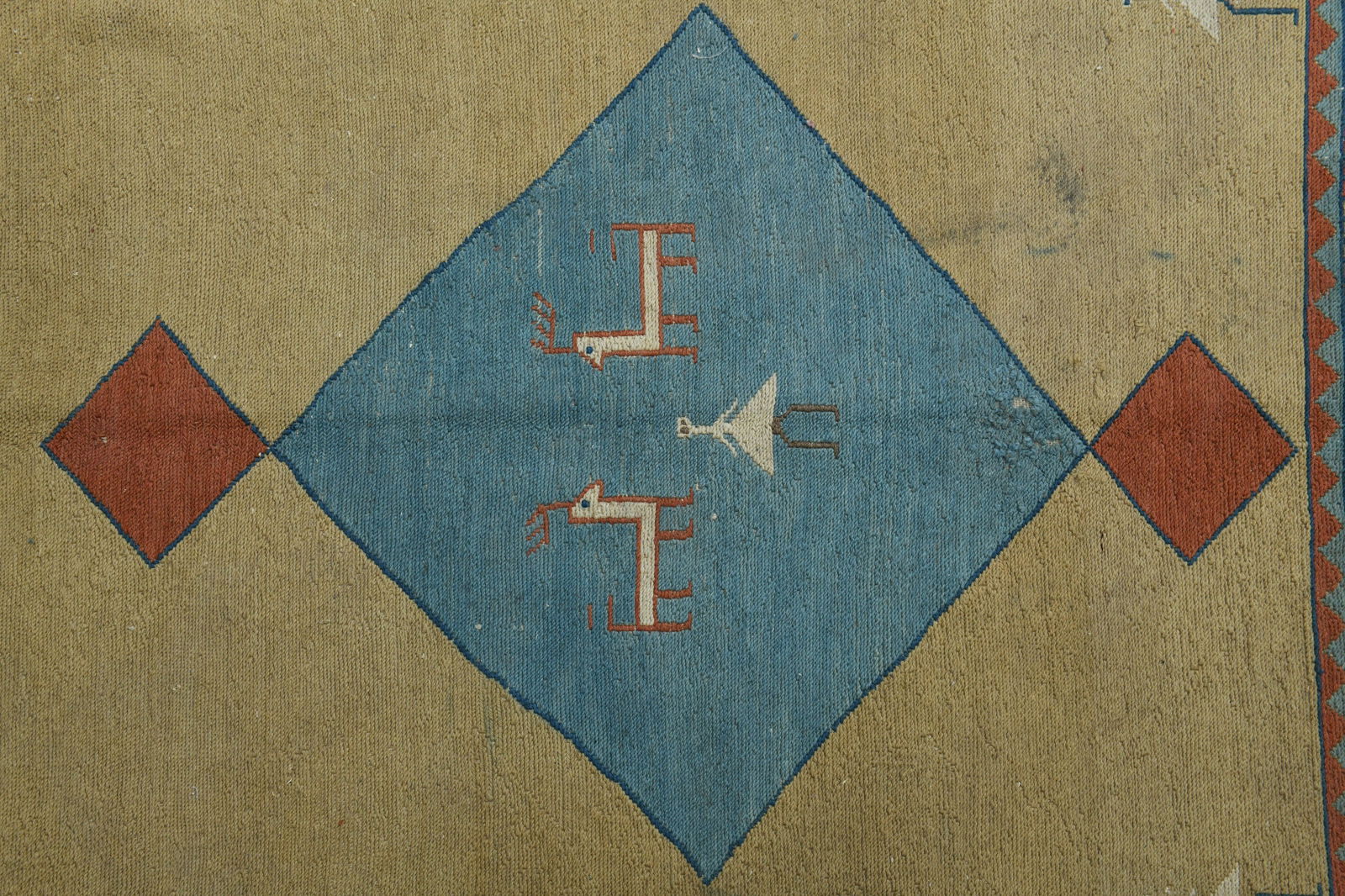 4'7x6'3, YELLOW BLUE OUSHAK - 9