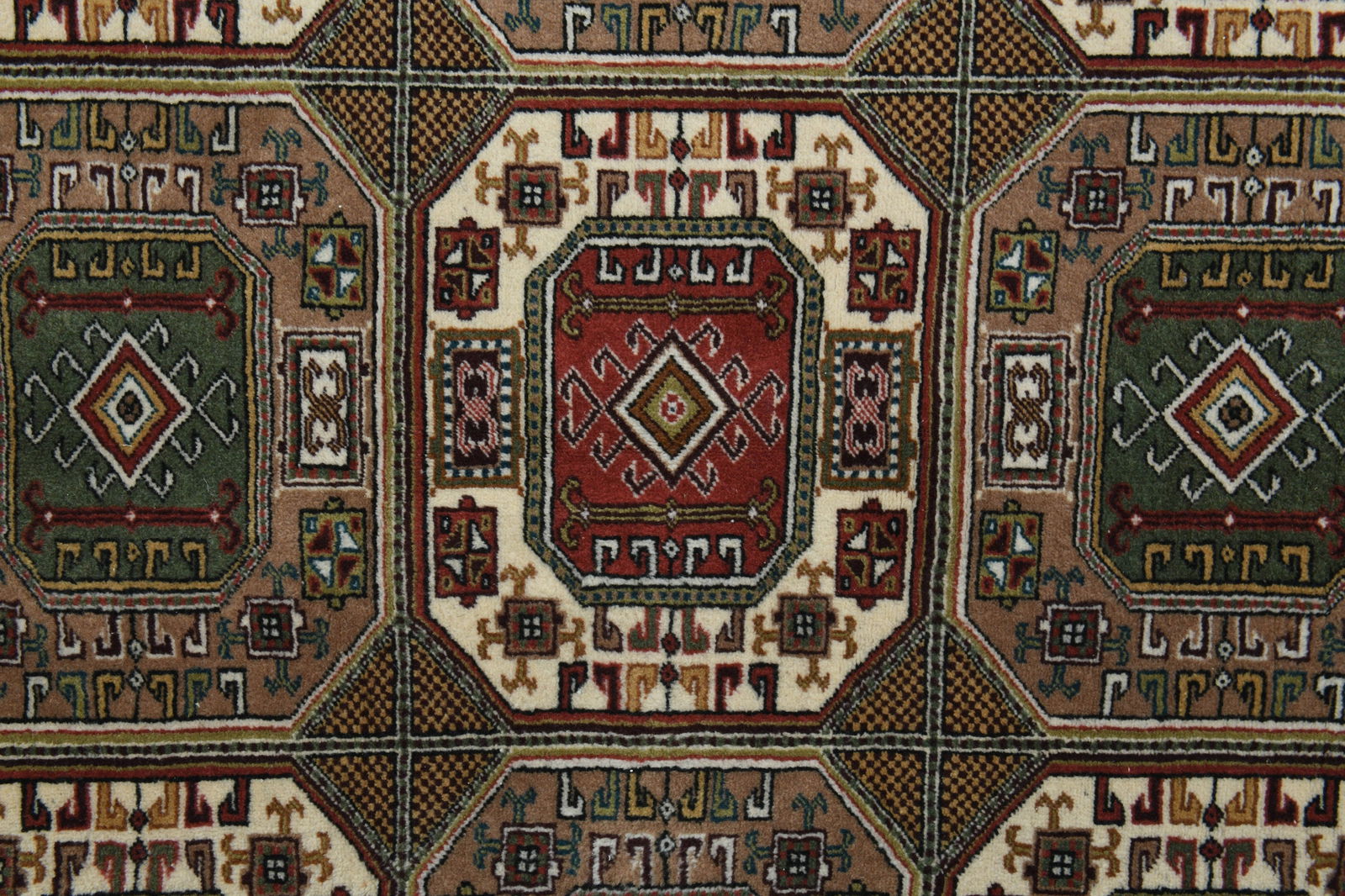 6'4x9'5 ft, RED BROWN GREEN Rug - 10