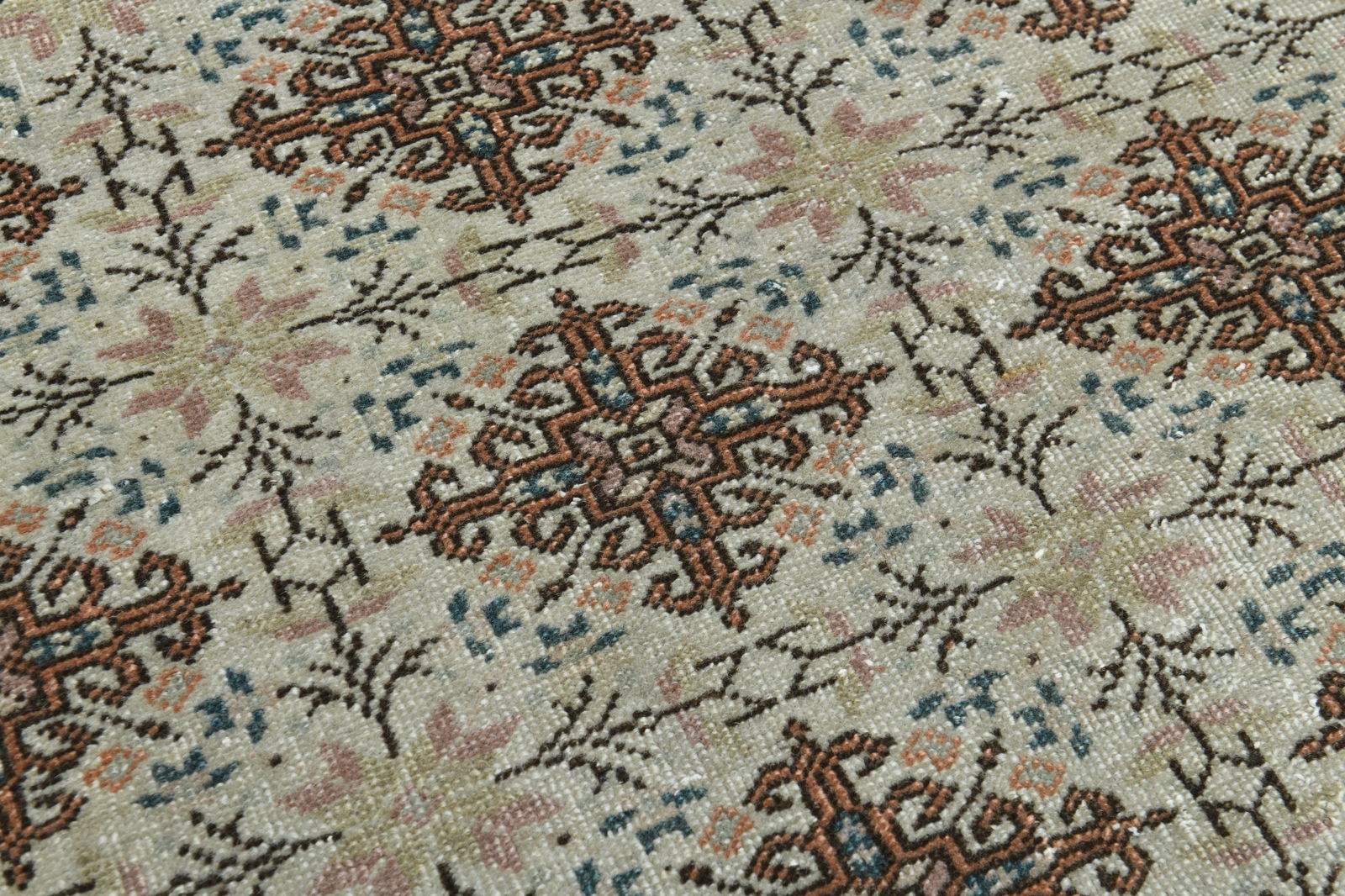 6'4x9'3 ft, GREEN BEIGE RUG - 7