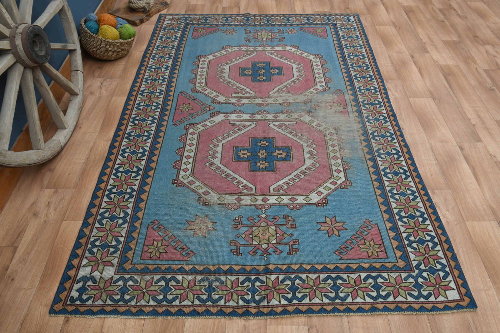 5'9x8'7 ft, OUSHAK VINTAGE RUG - 3