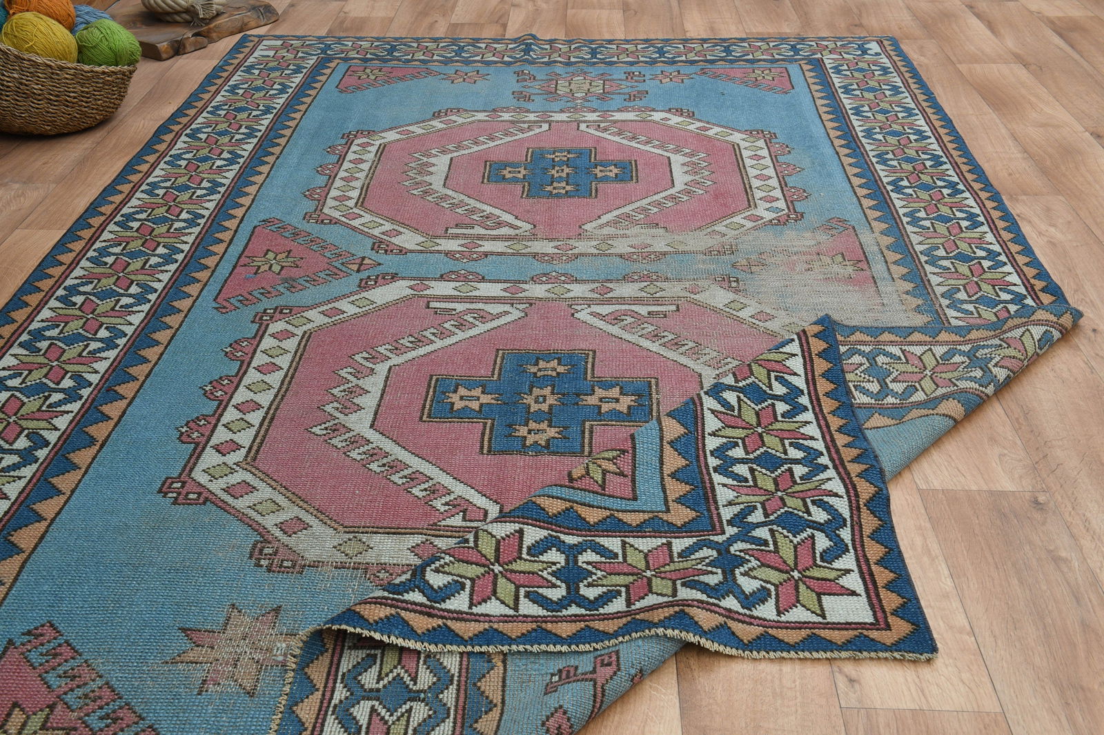 5'9x8'7 ft, OUSHAK VINTAGE RUG - 5