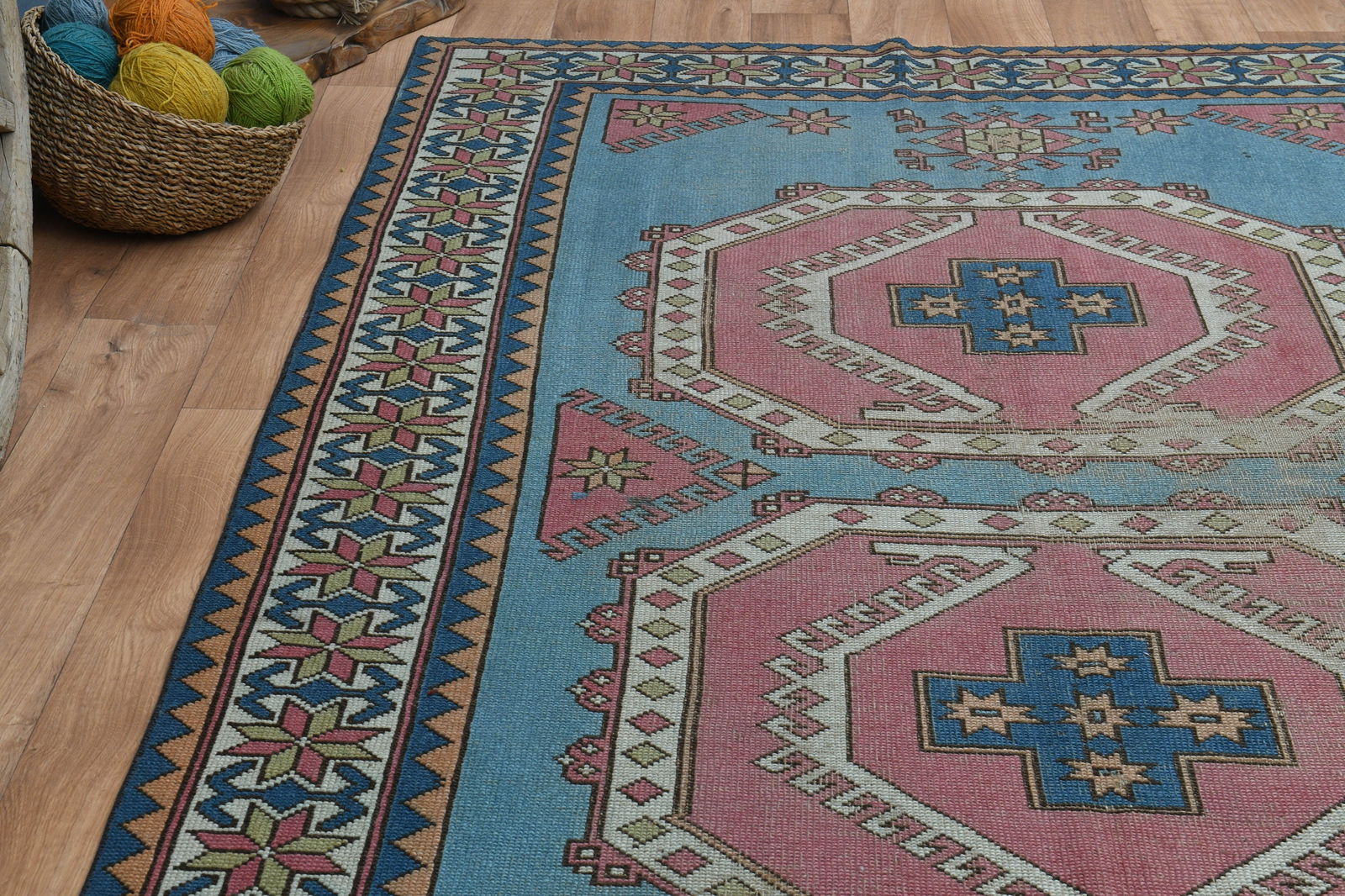 5'9x8'7 ft, OUSHAK VINTAGE RUG - 6