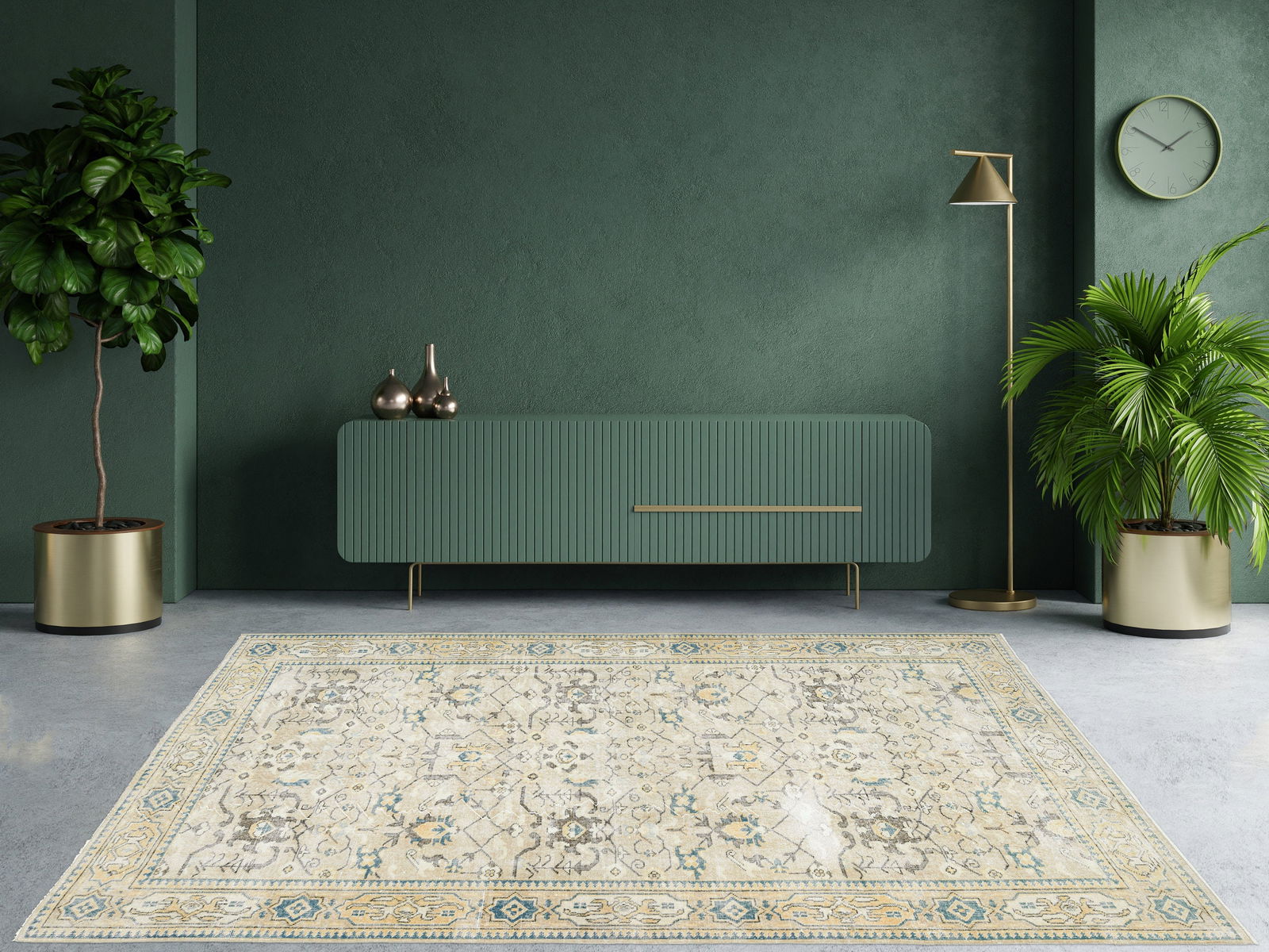 5.7x9.4 ft, TURKISH AREA RUG - 8