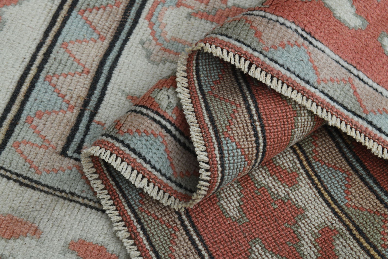 4'7x6'4 ft, ORANGE ORIENTAL RUG (1 of 10)