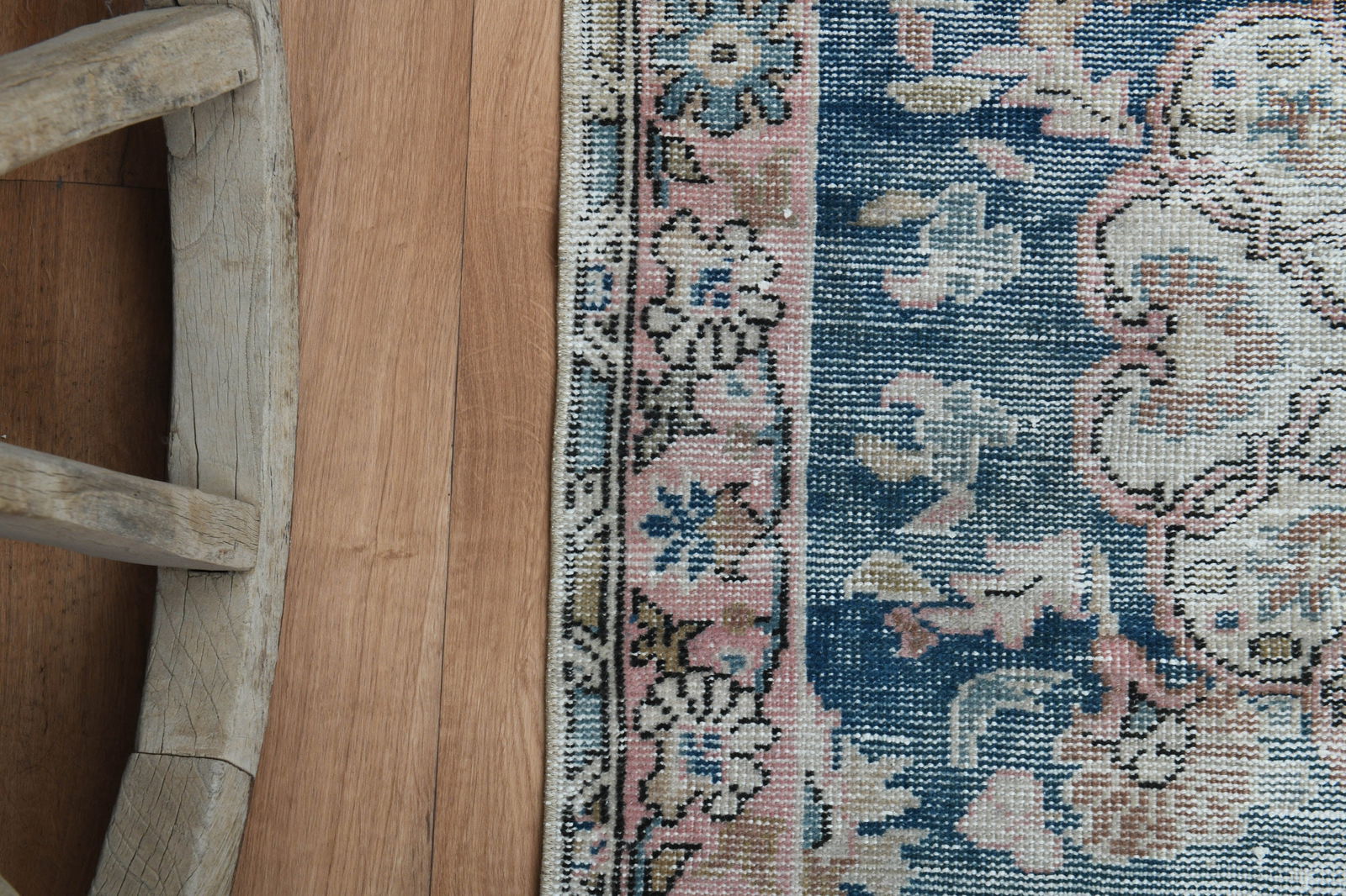 3'6x6'4 ft, FADED BLUE RUG - 7