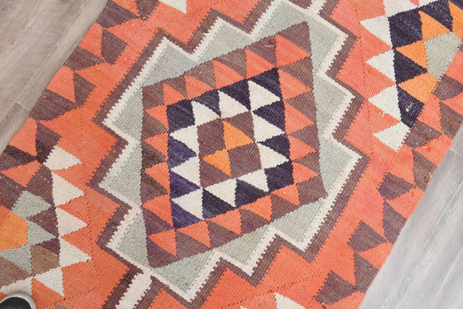 3'8x5'9 ft, ORANGE AREA RUG - 5