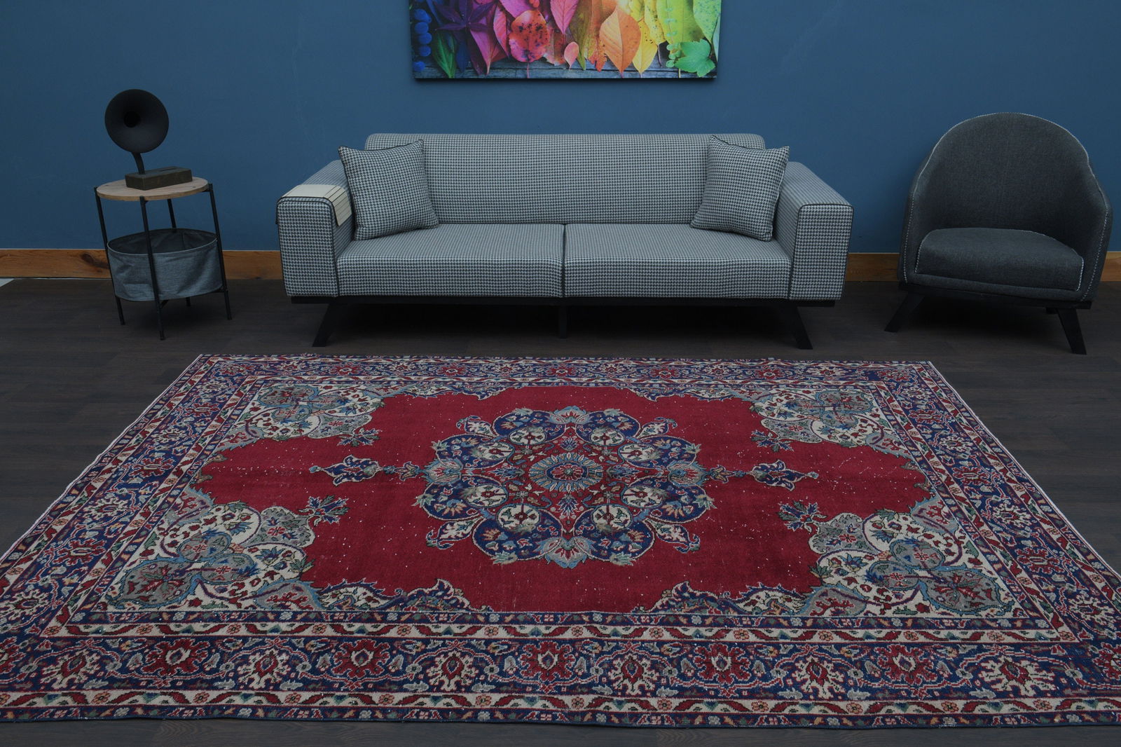 7x10 Vintage Turkish Rug - 9