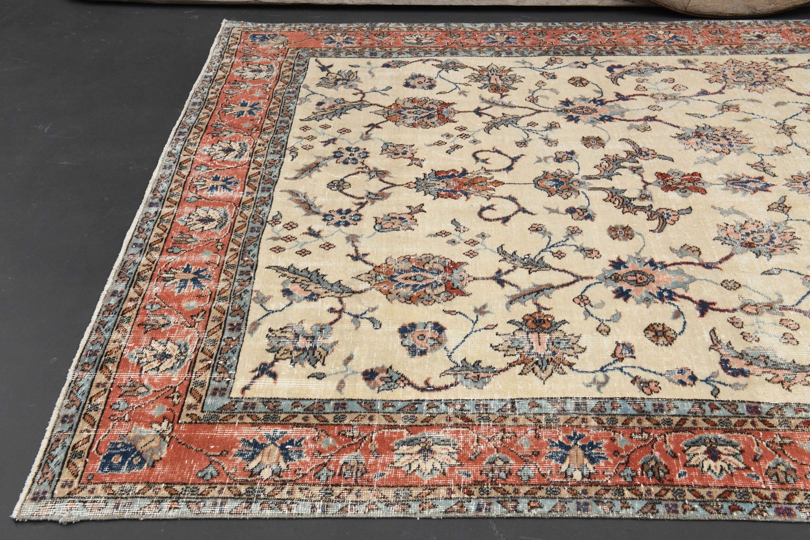 6.4x10.7 AESTHETIC VINTAGE Turkish OUSHAK Rug - 6