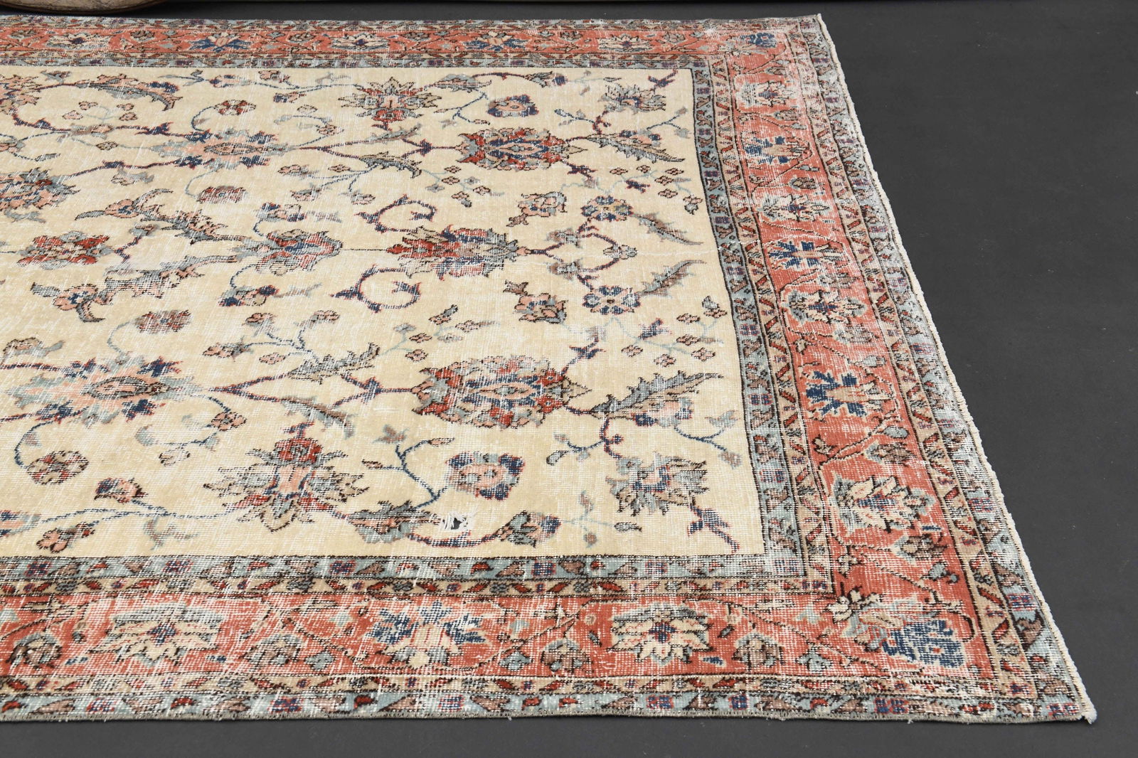 6.4x10.7 AESTHETIC VINTAGE Turkish OUSHAK Rug - 8