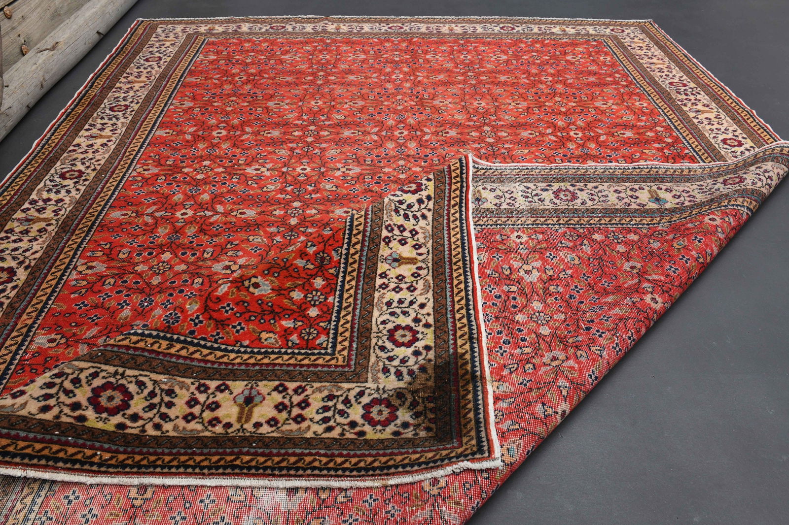 6.5x9.5 ft, TURKISH Rug, HOT PINK Green Vintage Area - 5