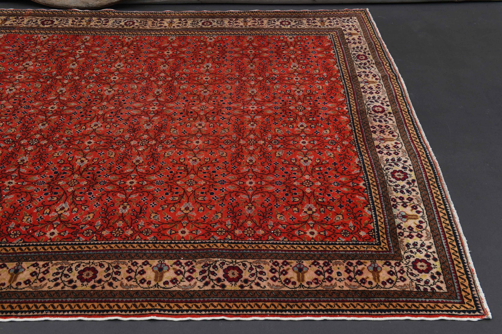 6.5x9.5 ft, TURKISH Rug, HOT PINK Green Vintage Area - 8