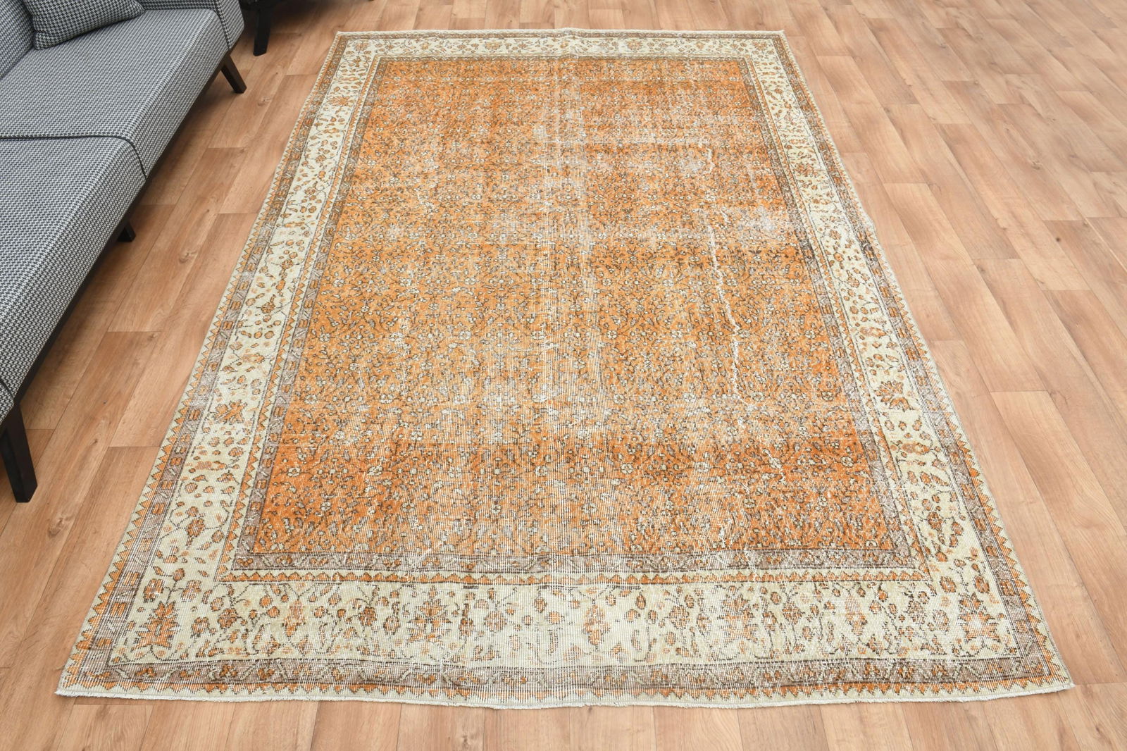 6.8x9.9 ft, ORANGE TURKISH RUG (1 of 10)