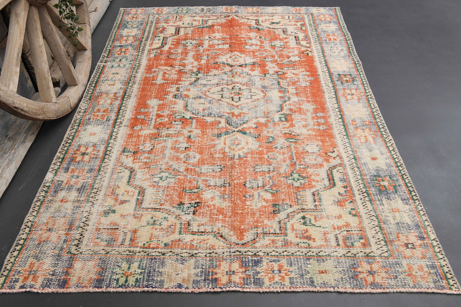 5.1x7.4 Vintage Turkish Rug (1 of 9)