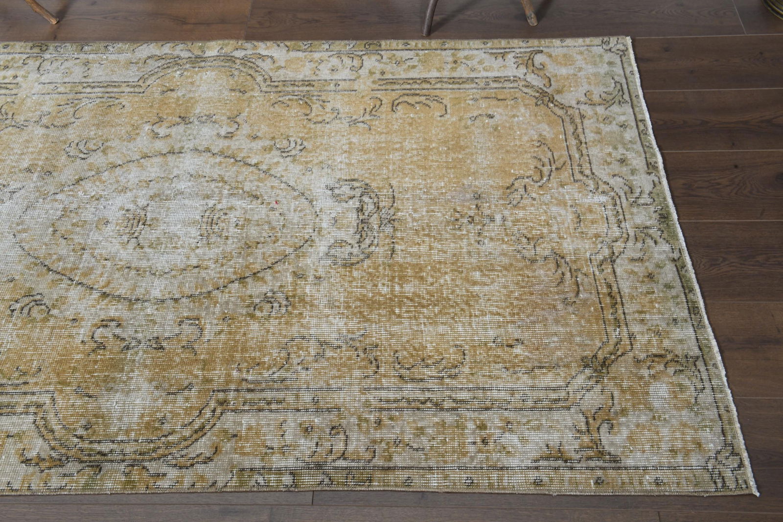 3'7x6'6 ft, ORANGE BEIGE RUG - 7